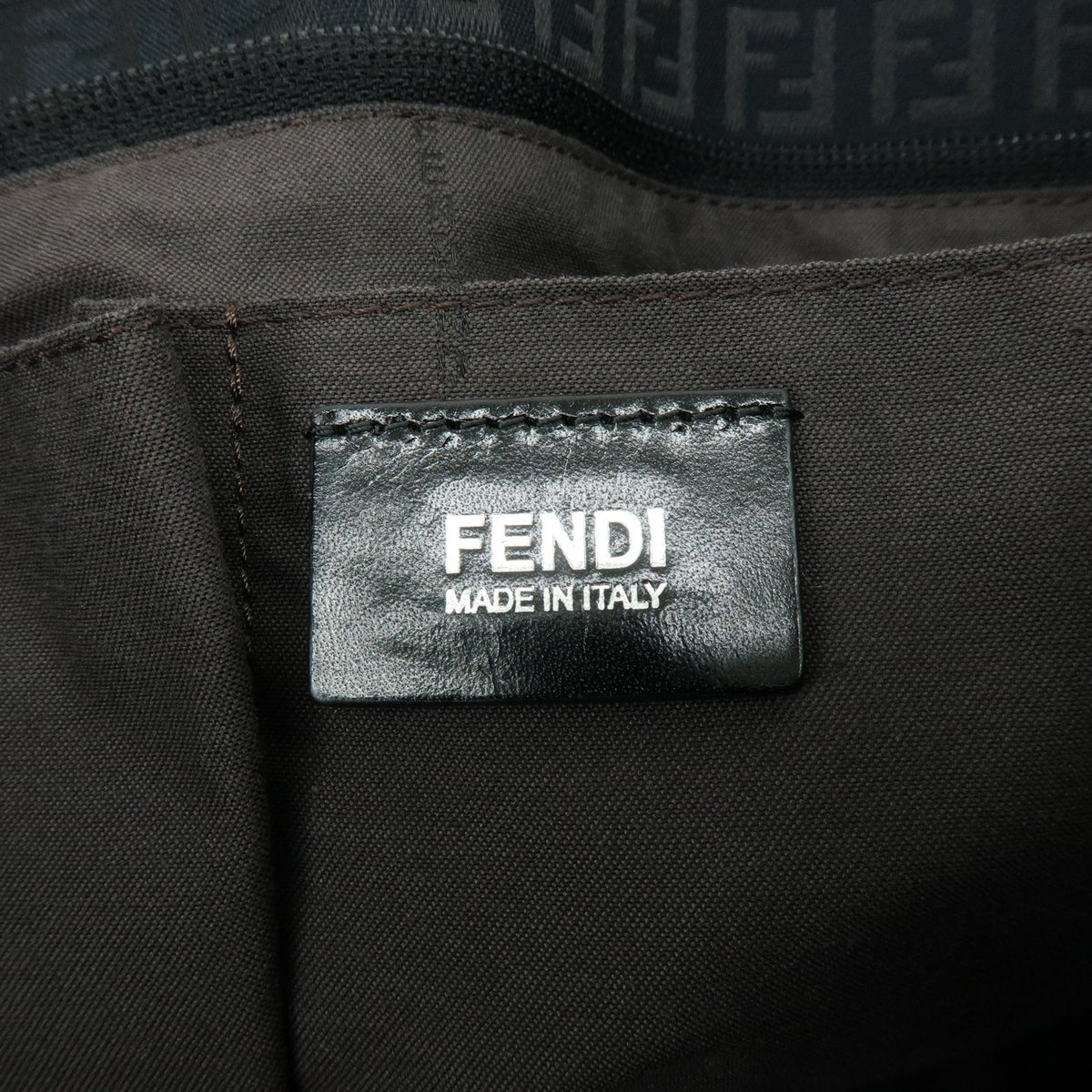 Fendi Superstar Zucchino Canvas Black Canvas Tote Bag Bag (Pre-Owned)