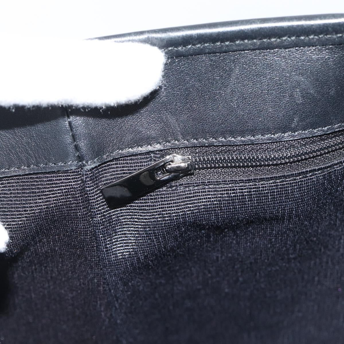 Salvatore Ferragamo Gancini Top Handle Canvas Black Canvas Handbag (Pre-Owned)