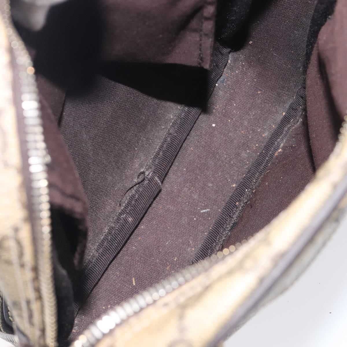 Gucci Front Zip Pocket Messenger Gg Coated Canvas Beige Canvas Shoulder Bag Bag (Pre-Owned)