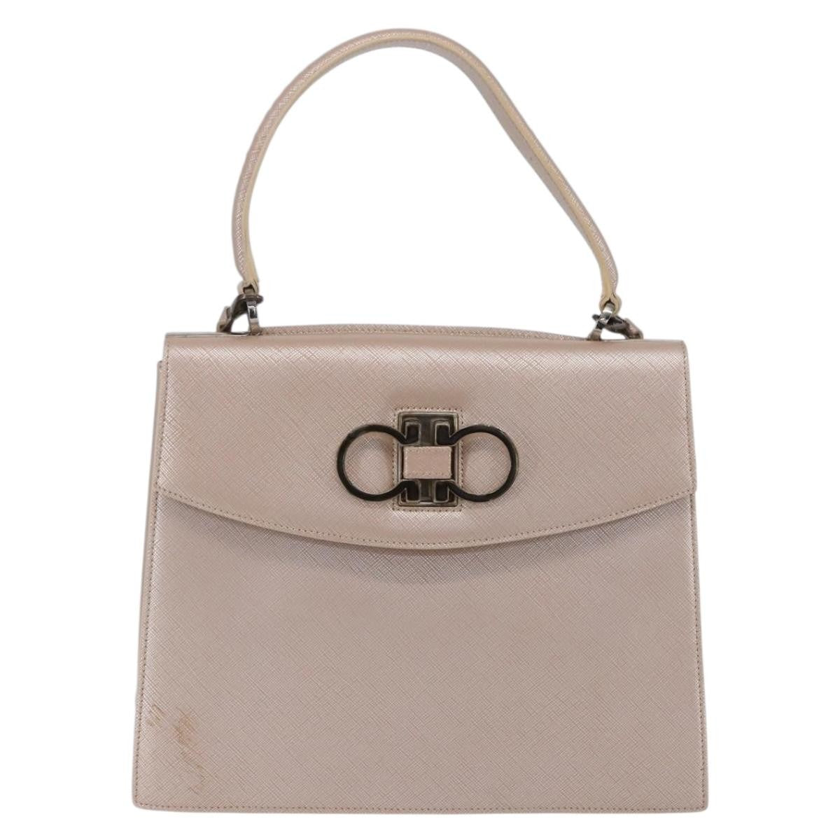 Salvatore Ferragamo Gancini Leather Pink Leather Handbag (Pre-Owned)