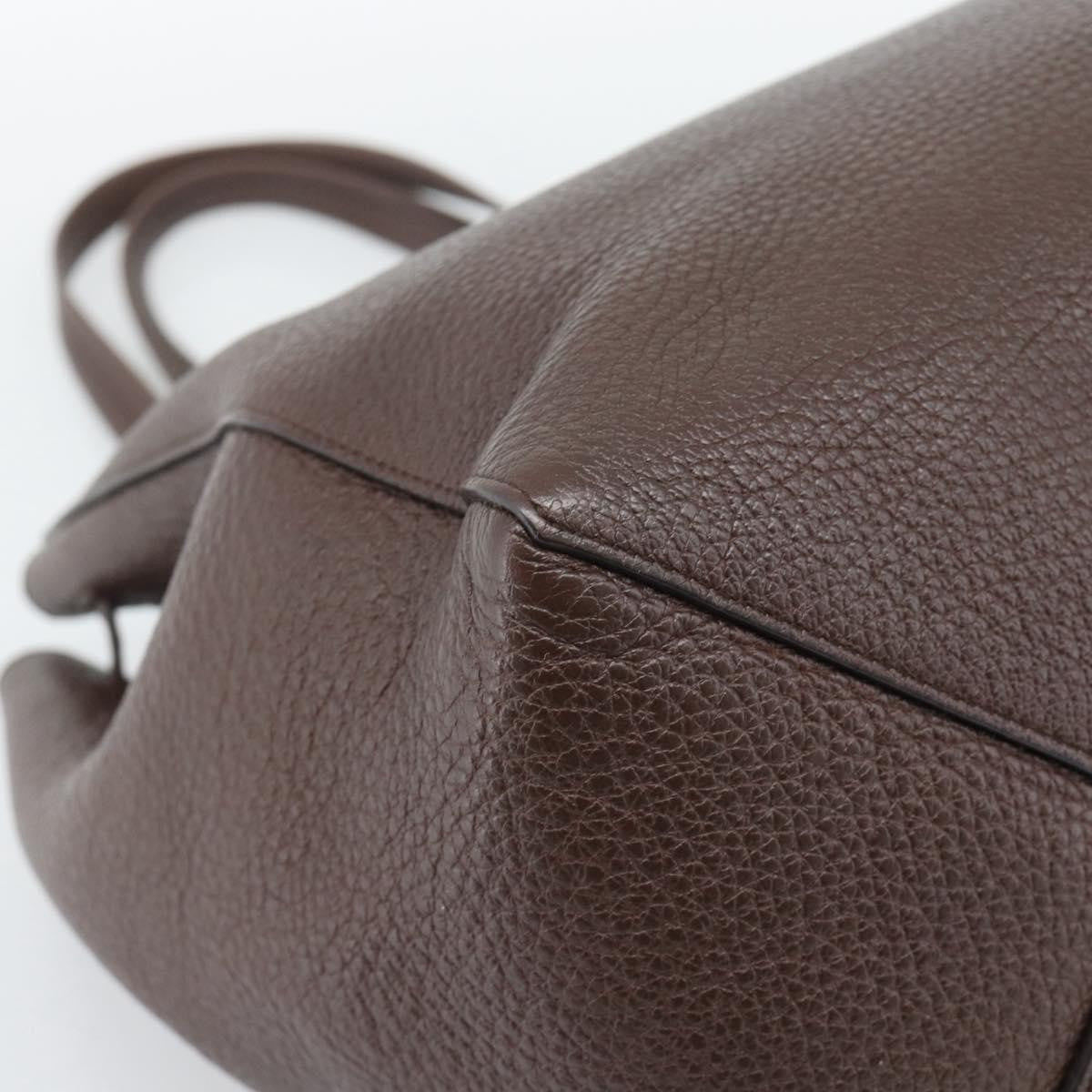 Celine Phantom Tie Cabas Tote Leather Brown Leather Tote Bag Bag (Pre-Owned)
