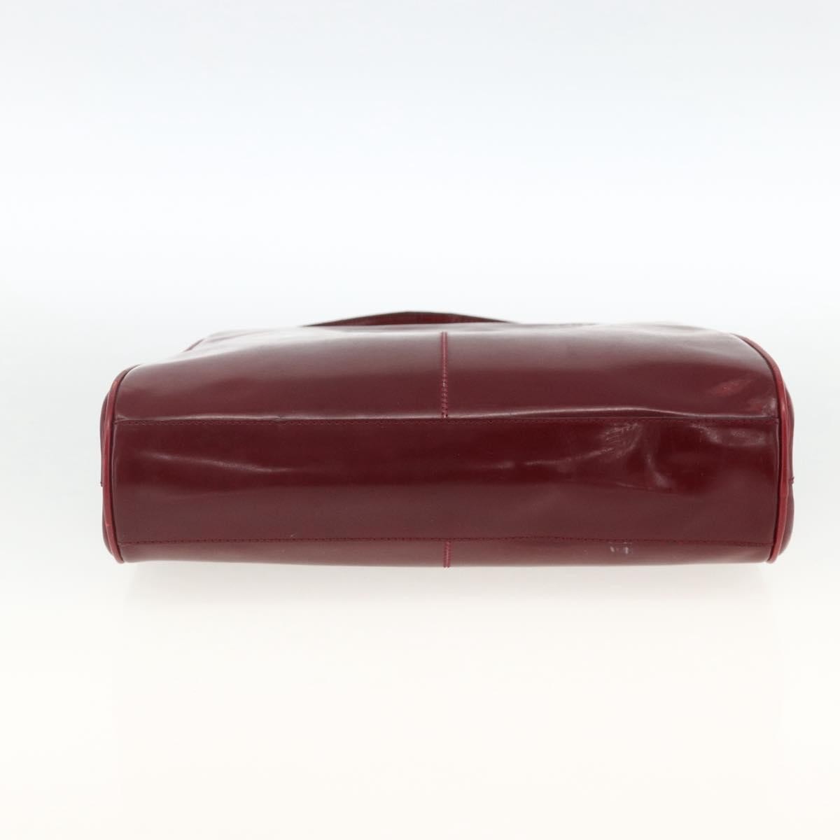 Prada Vintage Leather Burgundy Leather Handbag (Pre-Owned)