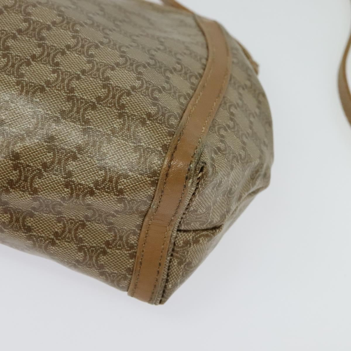 Celine Macadam Shoulder Pvc Leather Beige Pvc Bag (Pre-Owned)