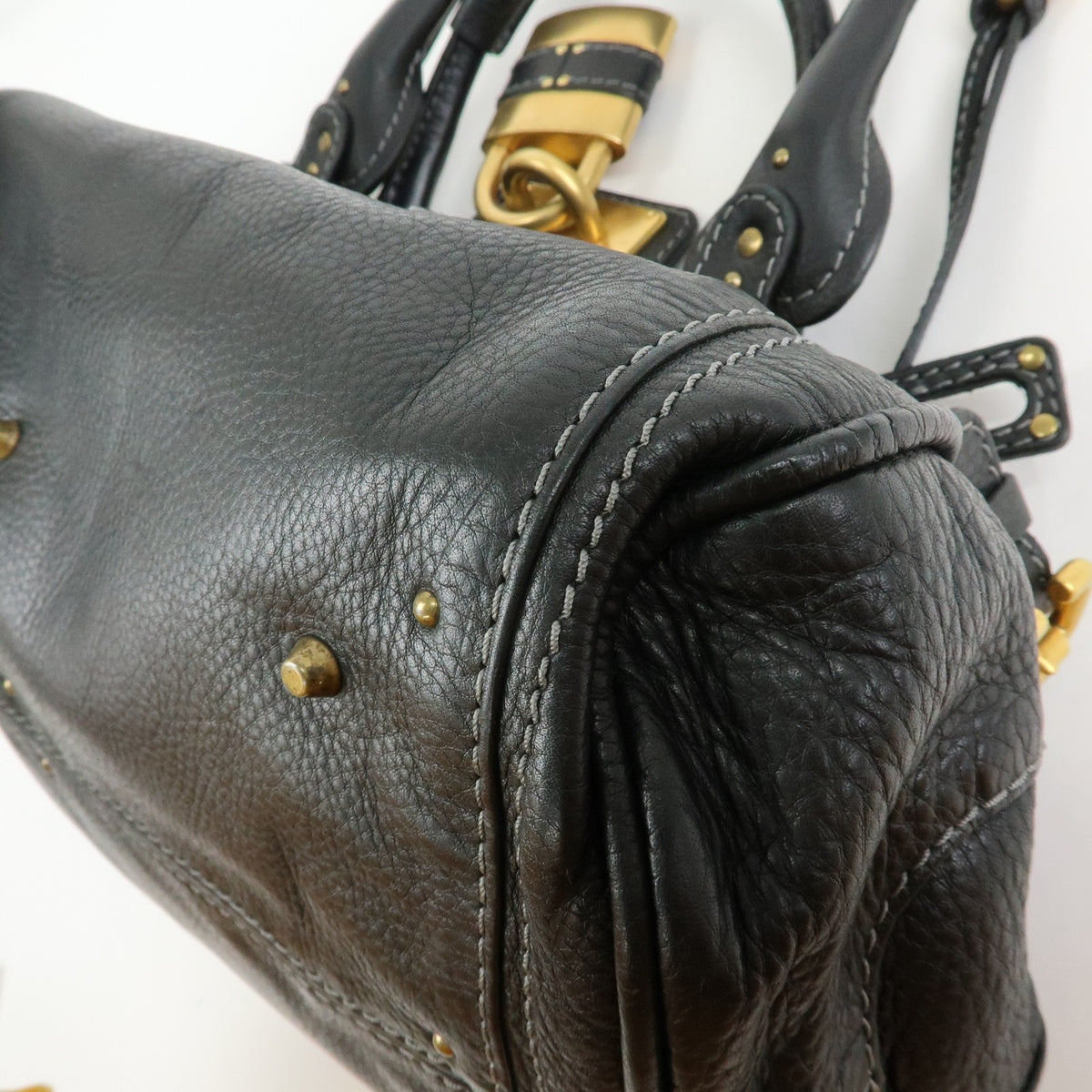 Chloe Paddington Body Leather Black Leather Handbag (Pre-Owned)