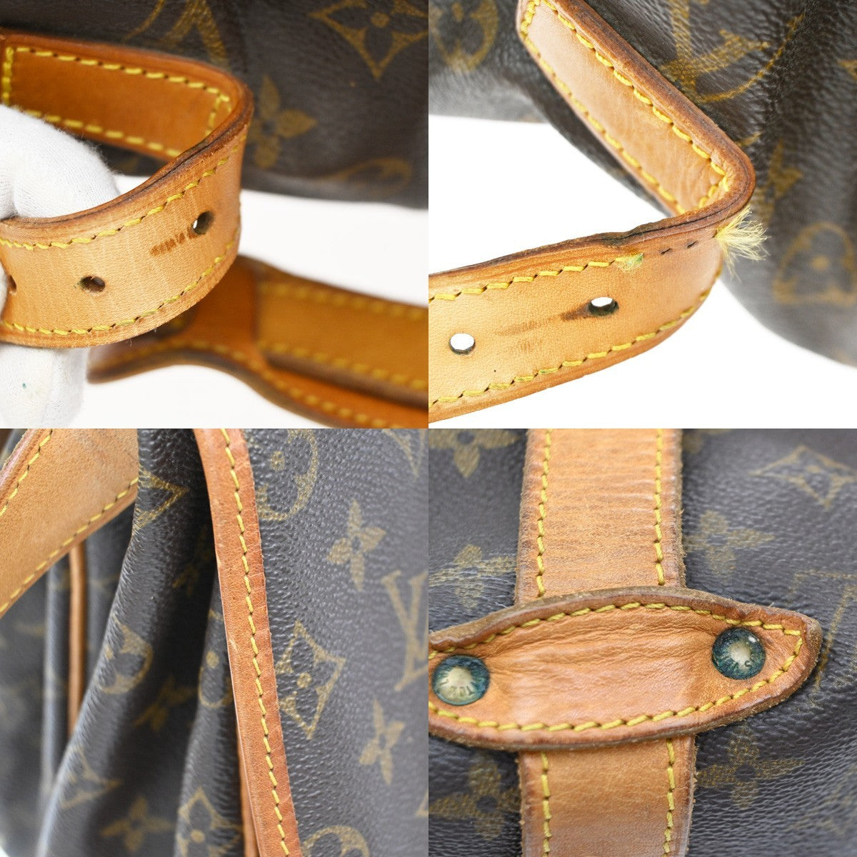 Louis Vuitton Saumur Monogram Brown Canvas Shoulder Bag Bag (Pre-Owned)