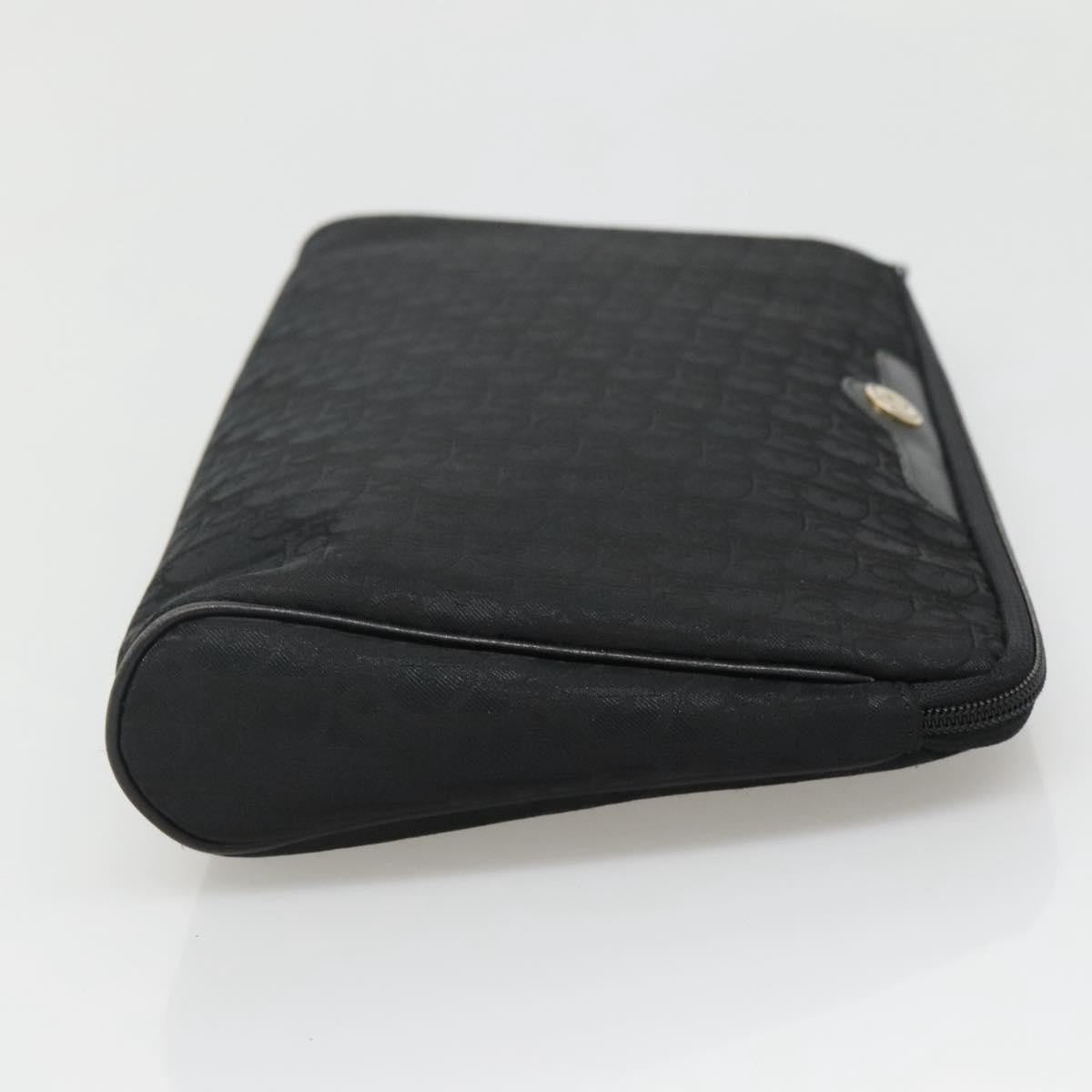 Christian Dior Trotter Diorissimo Canvas Black Canvas Clutche & Pouche Bag (Pre-Owned)