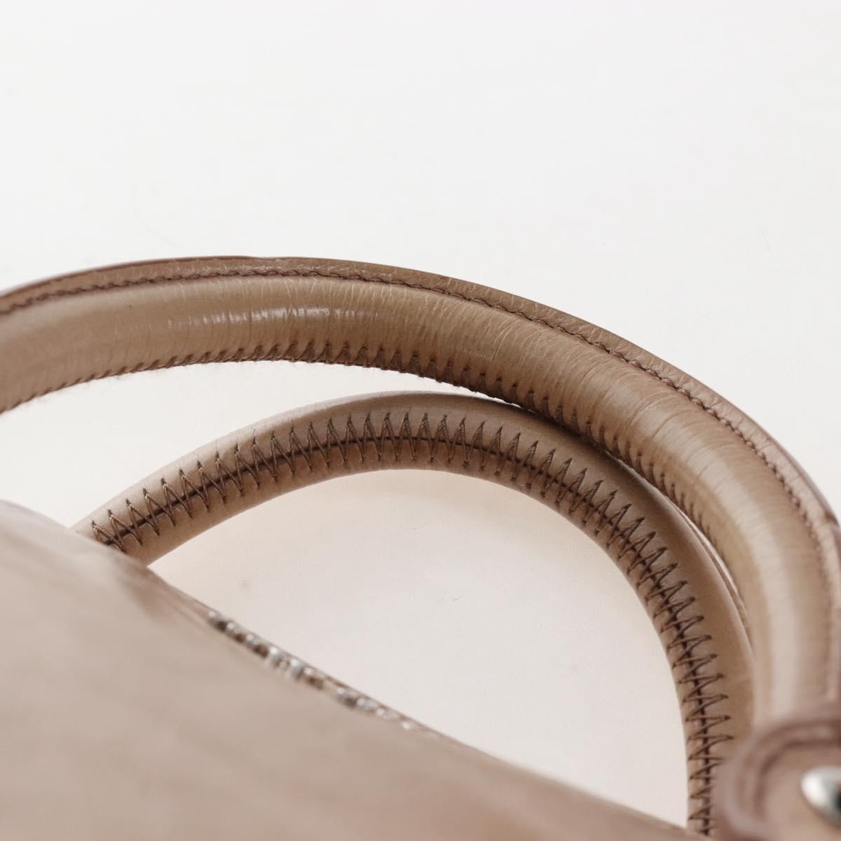 Miu Miu Bow Satchel Cervo Leather Beige Leather Handbag (Pre-Owned)
