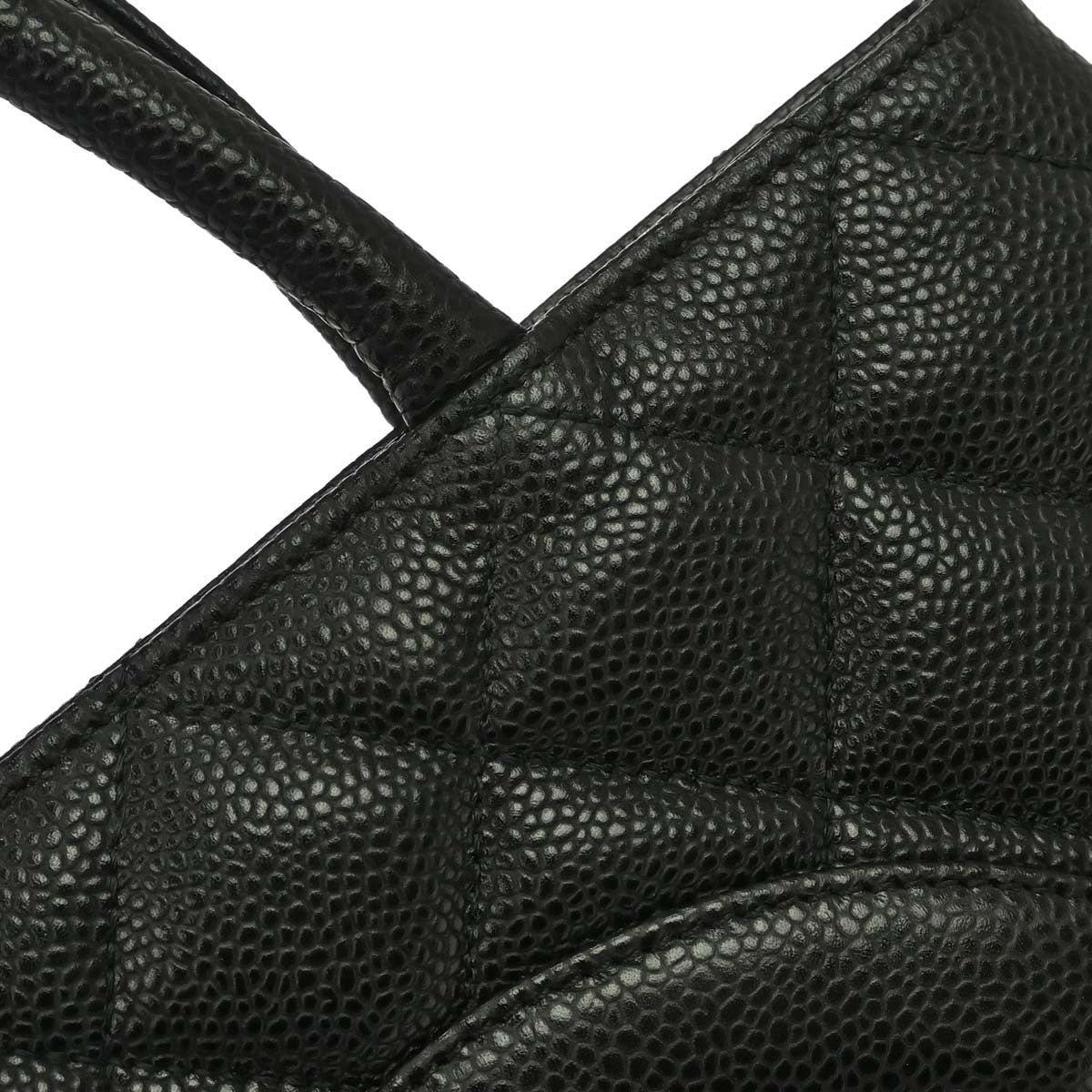 Chanel Medallion Tote Quilted Caviar Black Leather Tote Bag Bag (Pre-Owned)