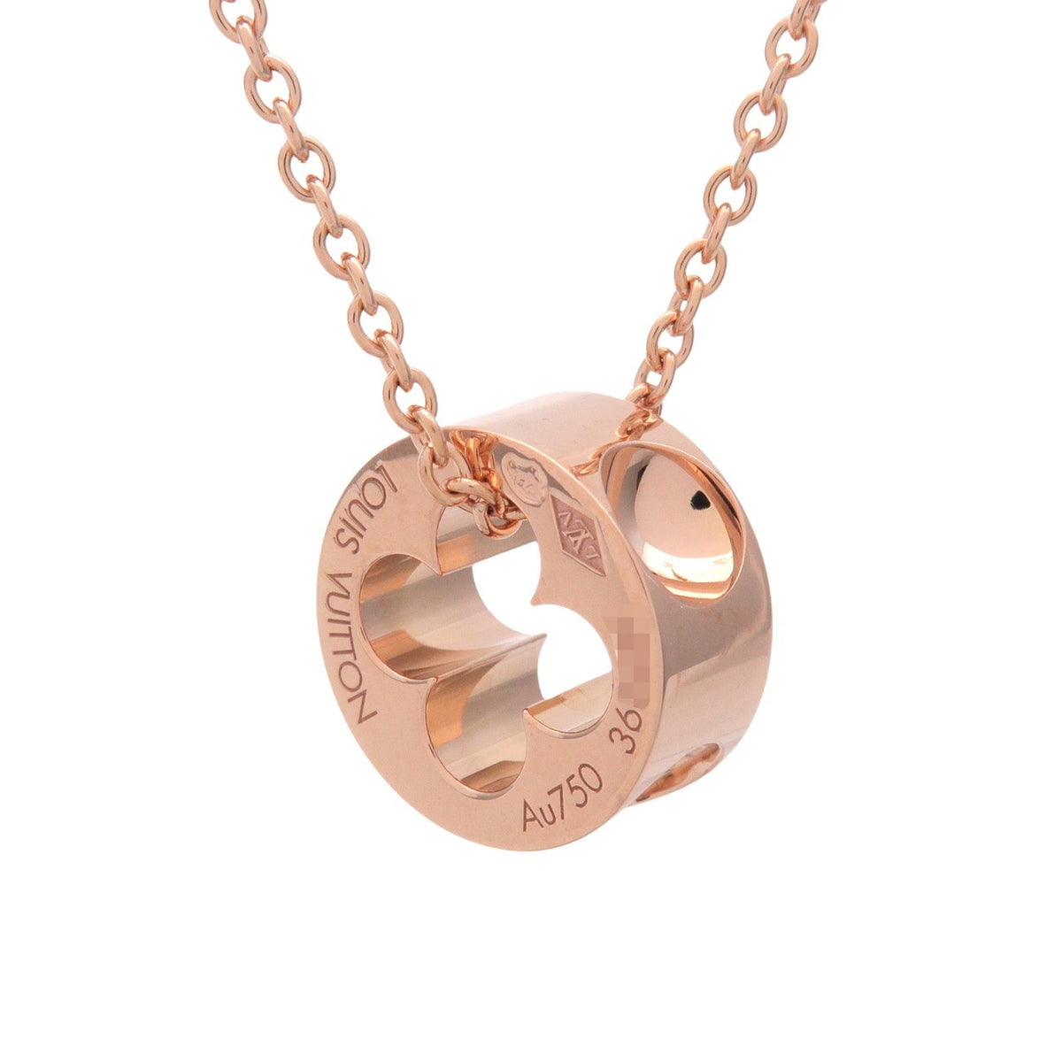 Louis Vuitton Empreinte Pendant 18K Rose Gold Gold Rose_Gold Necklace Jewelry (Pre-Owned)