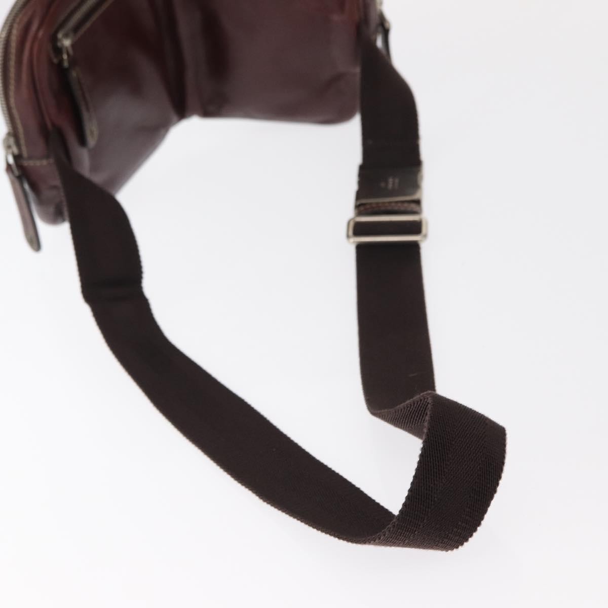 Gucci Belt Leather Burgundy Leather Shoulder Bag Bag (Pre-Owned)