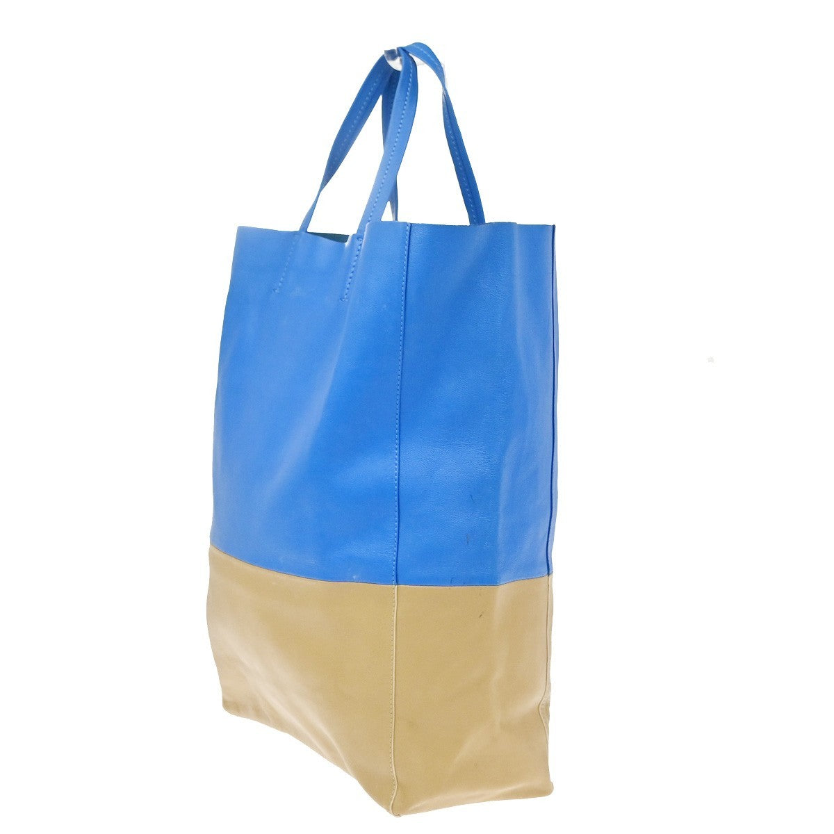 Celine Vertical Bi-Cabas Tote Leather Multicolour Leather Tote Bag Bag (Pre-Owned)
