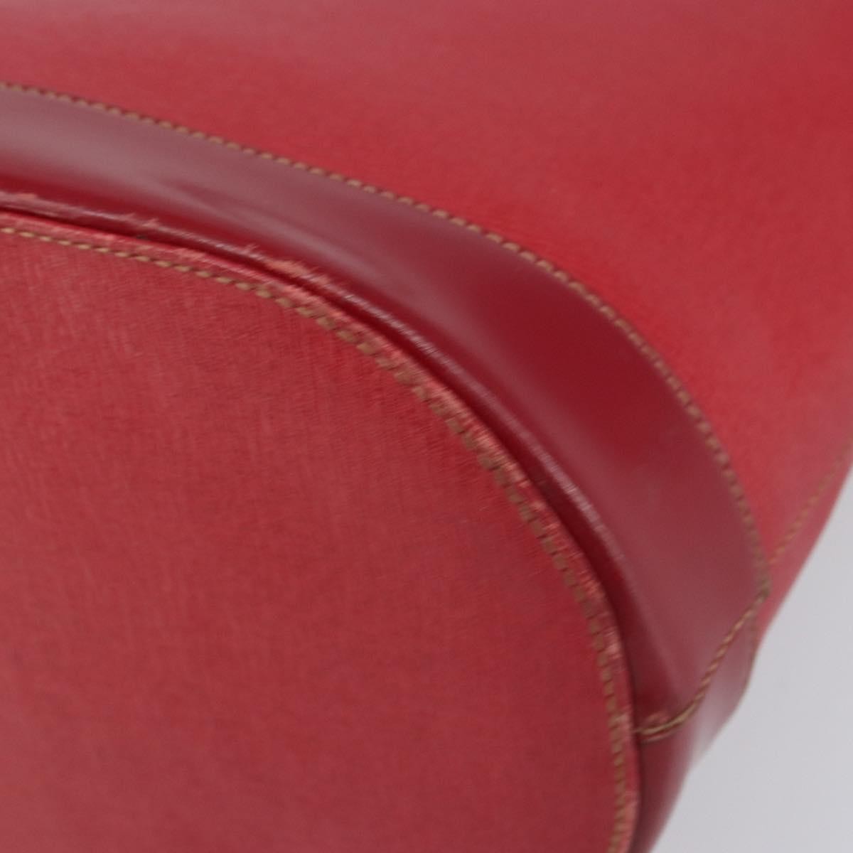 Burberry Vintage Vintage Check Coated Canvas Red Leather Tote Bag Bag (Pre-Owned)