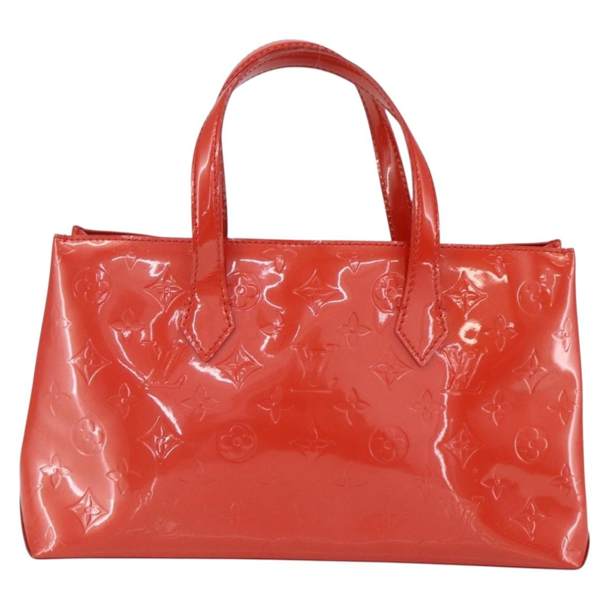 Louis Vuitton Wilshire Monogram Vernis Orange Patent_Leather Tote Bag Bag (Pre-Owned)
