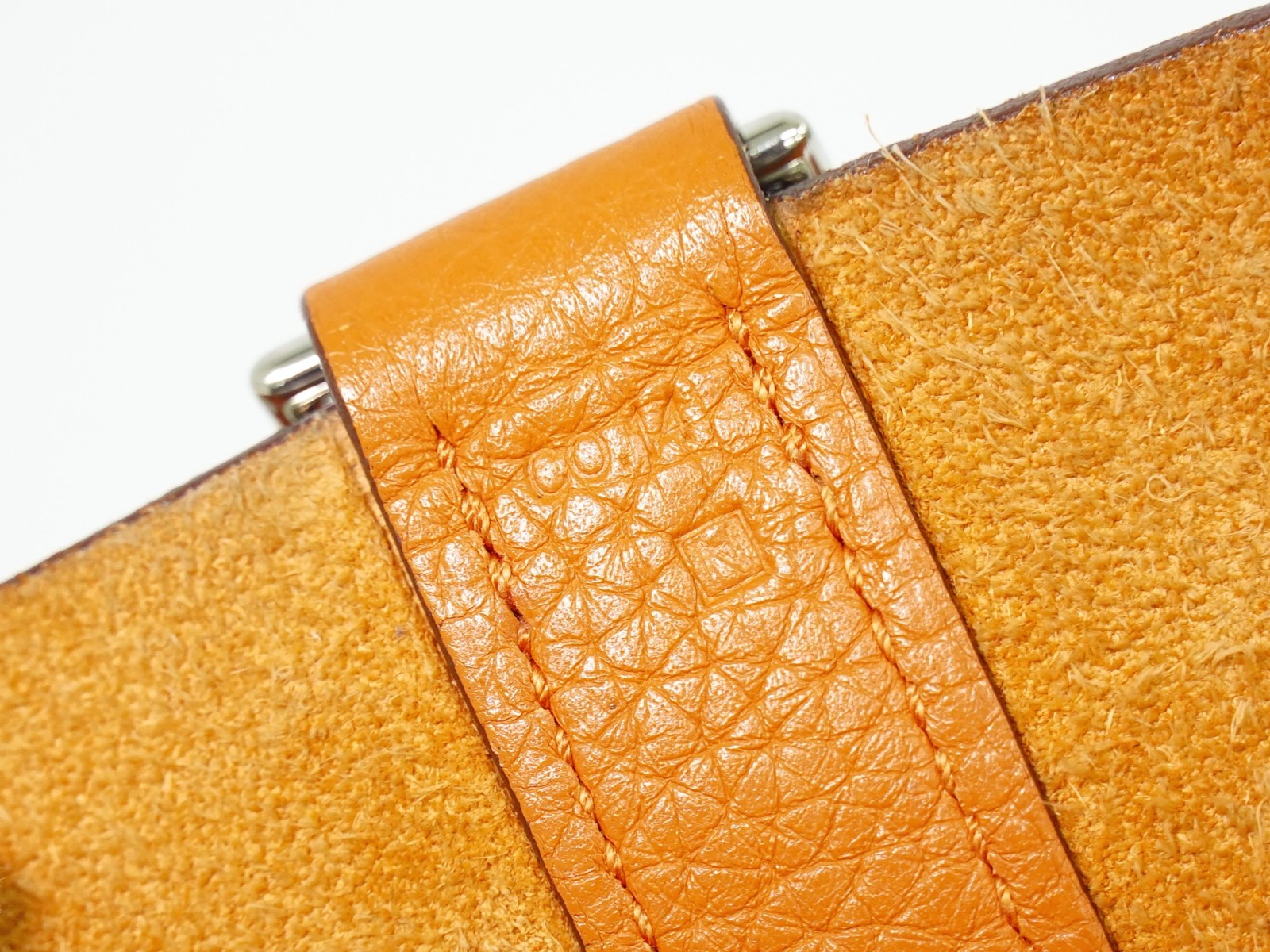 Hermes Picotin Lock Togo Orange Leather Handbag (Pre-Owned)