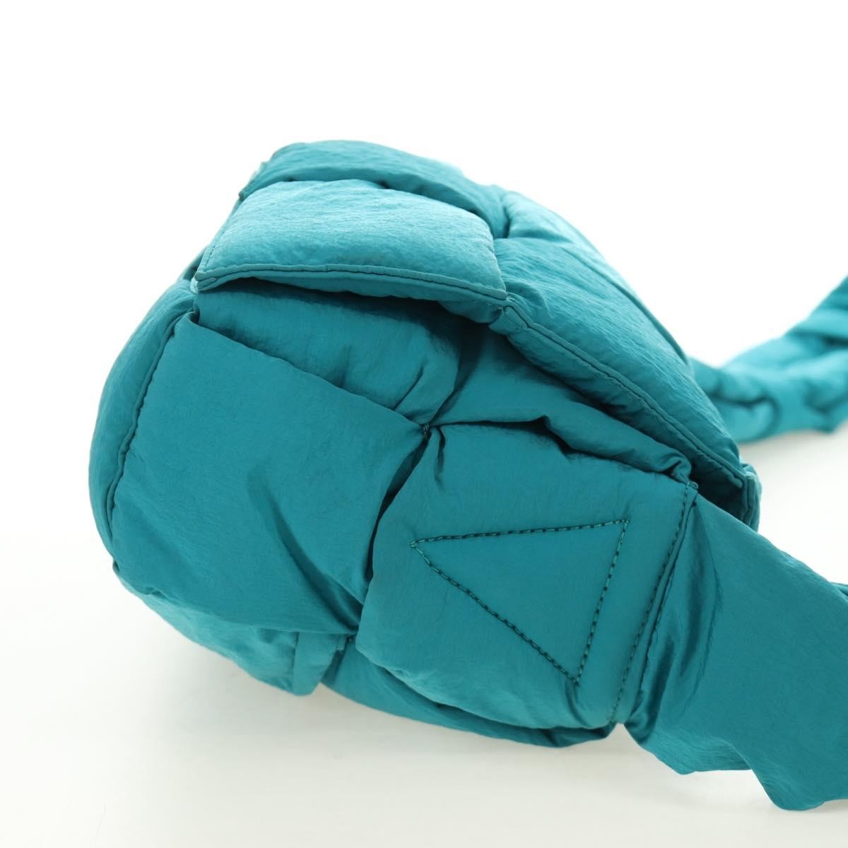 Bottega Veneta Padded Tech Cassette Intrecciato Nylon Blue Nylon Crossbody Bag Bag (Pre-Owned)