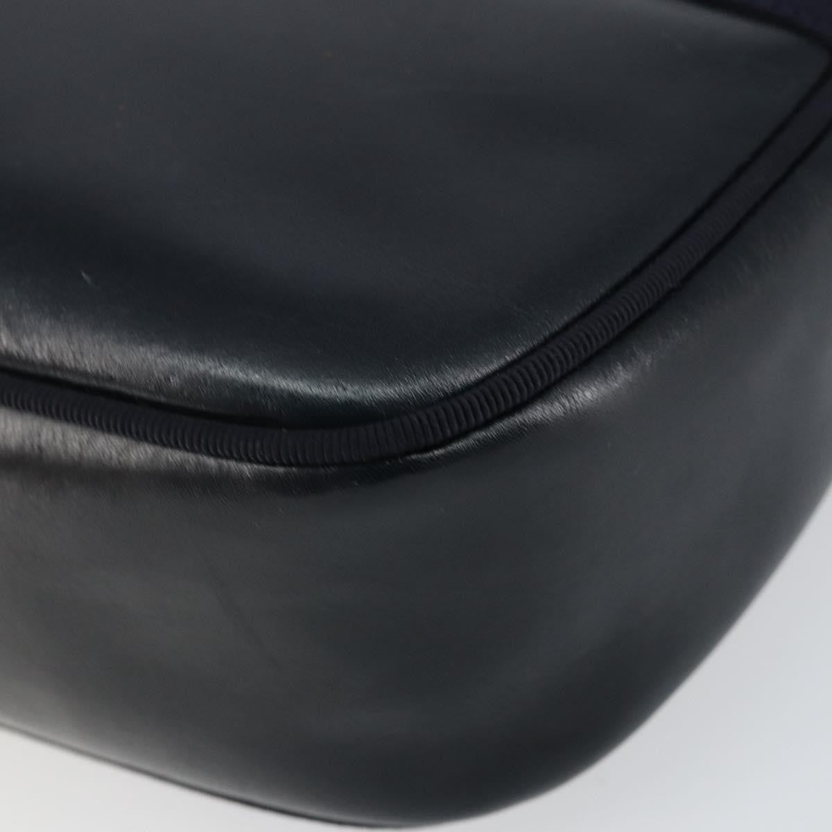 Salvatore Ferragamo Vala Leather Navy Leather Shoulder Bag Bag (Pre-Owned)