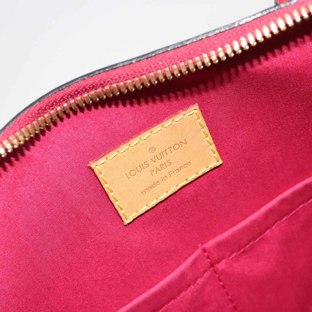 Louis Vuitton Alma Monogram Vernis Red Patent_Leather Handbag (Pre-Owned)