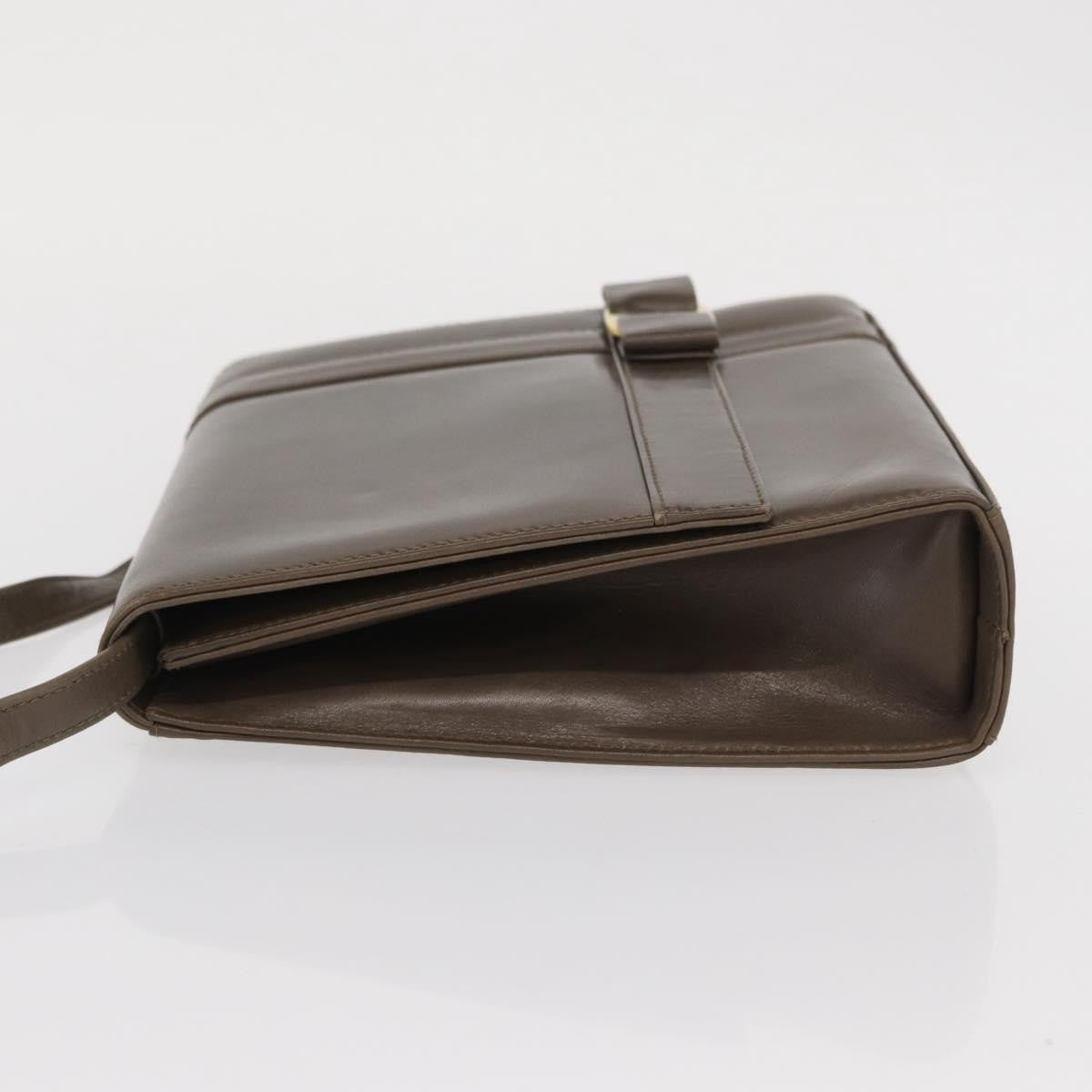 Salvatore Ferragamo Vara Leather Brown Leather Shoulder Bag Bag (Pre-Owned)
