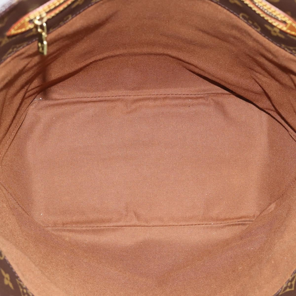 Louis Vuitton Shopping Sac Handbag Monogram Brown Canvas Tote Bag Bag (Pre-Owned)