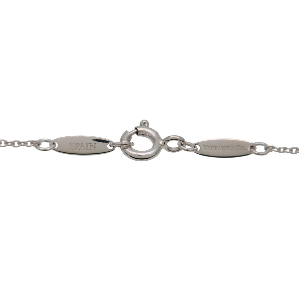 Tiffany & Co. Elsa Peretti Diamonds By The Yard Pendant Sterling Silver With Diamond Silver Sterling_Silver Necklace Jewelry (Pre-Owned)