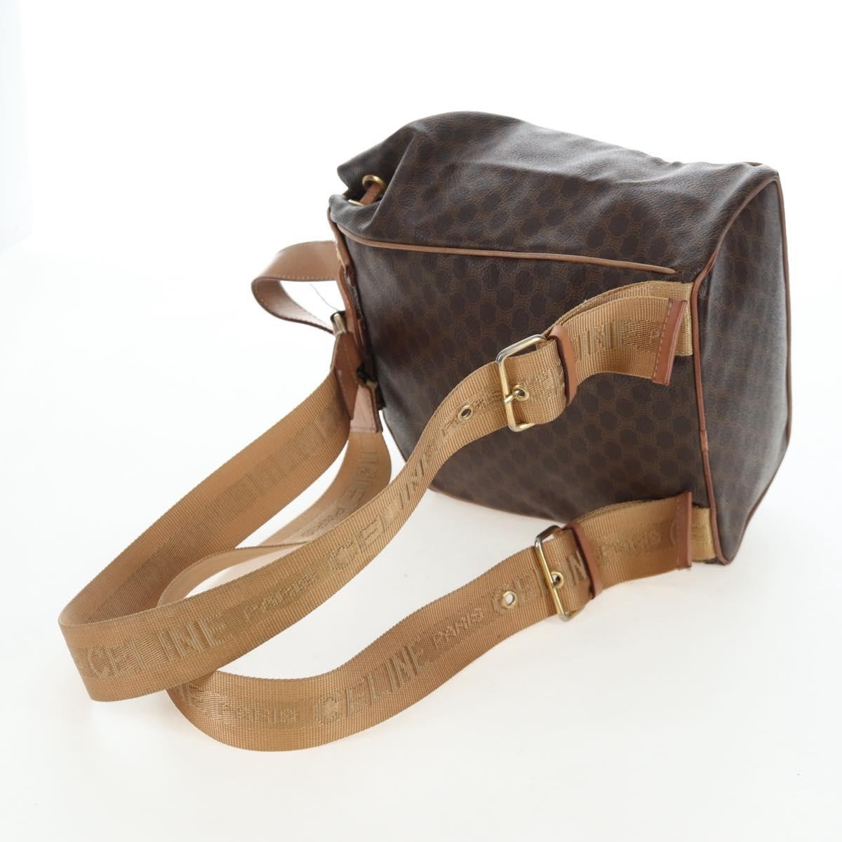 Celine Vintage Macadam Canvas Brown Canvas Backpack Bag (Pre-Owned)