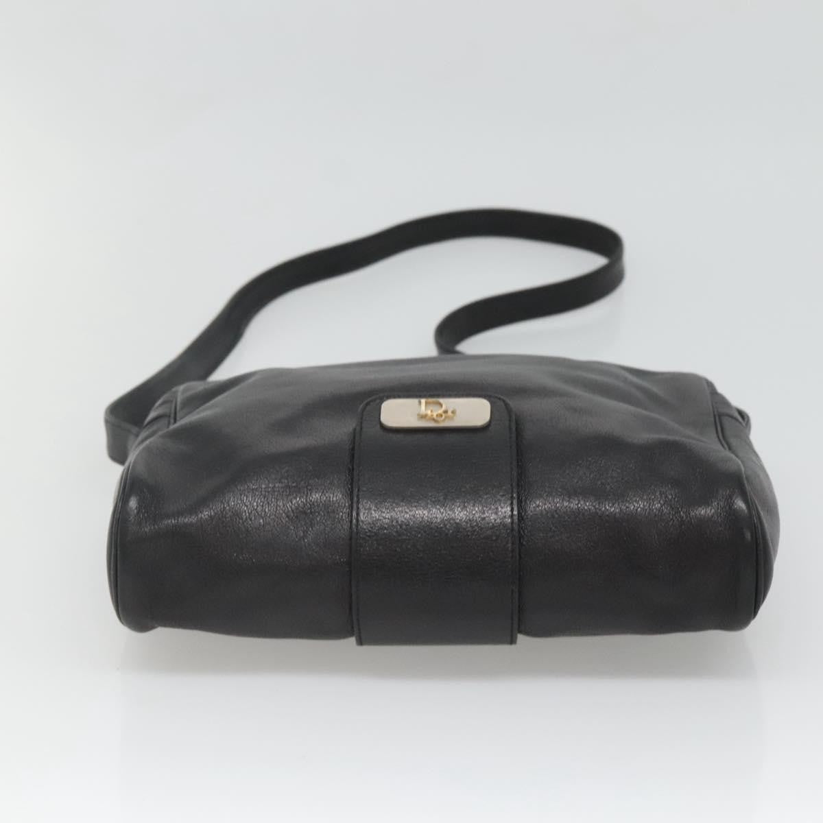 Christian Dior Vintage Leather Black Leather Shoulder Bag Bag (Pre-Owned)