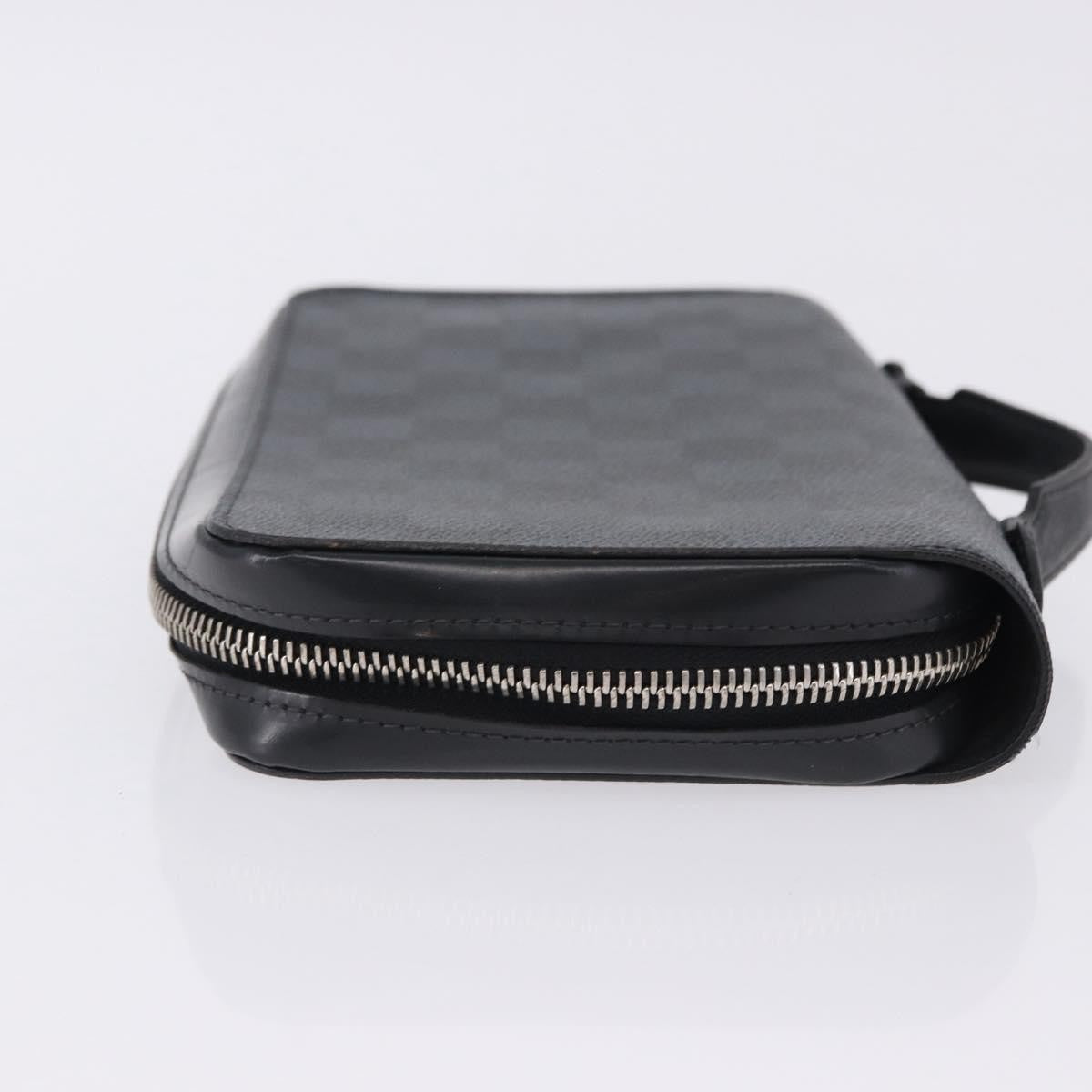 Louis Vuitton Zippy Xl Damier Leather Black Canvas Wallets Accessory (Pre-Owned)