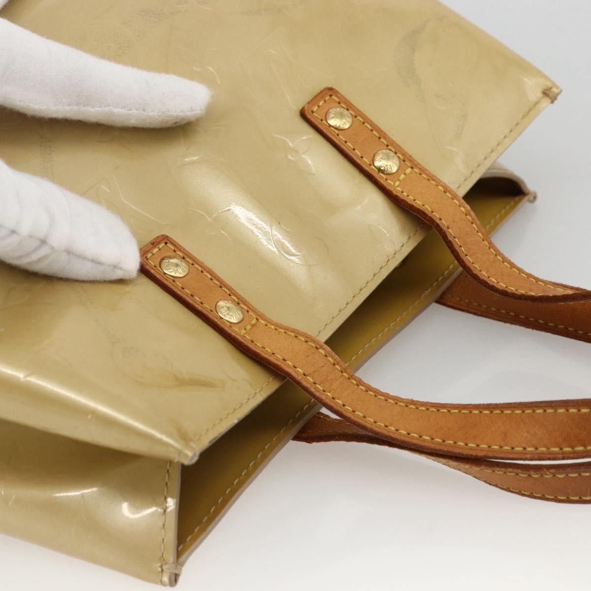 Louis Vuitton Reade Monogram Vernis Beige Patent_Leather Handbag (Pre-Owned)