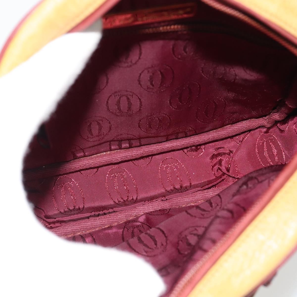 Cartier Tasseled Must De Cartier Leather Yellow Leather Shoulder Bag Bag (Pre-Owned)