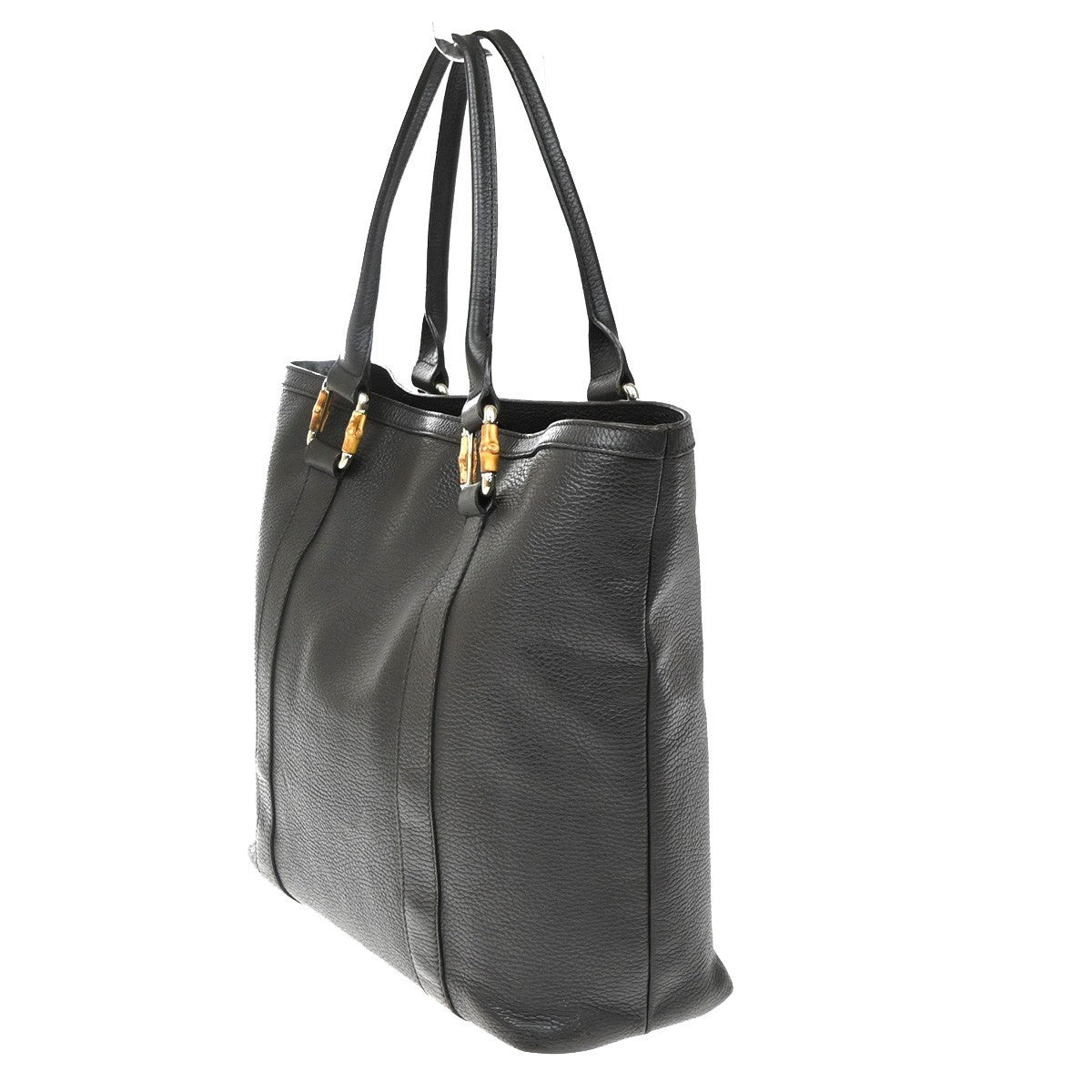 Gucci Bamboo Shopper Leather Brown Leather Tote Bag Bag (Pre-Owned)
