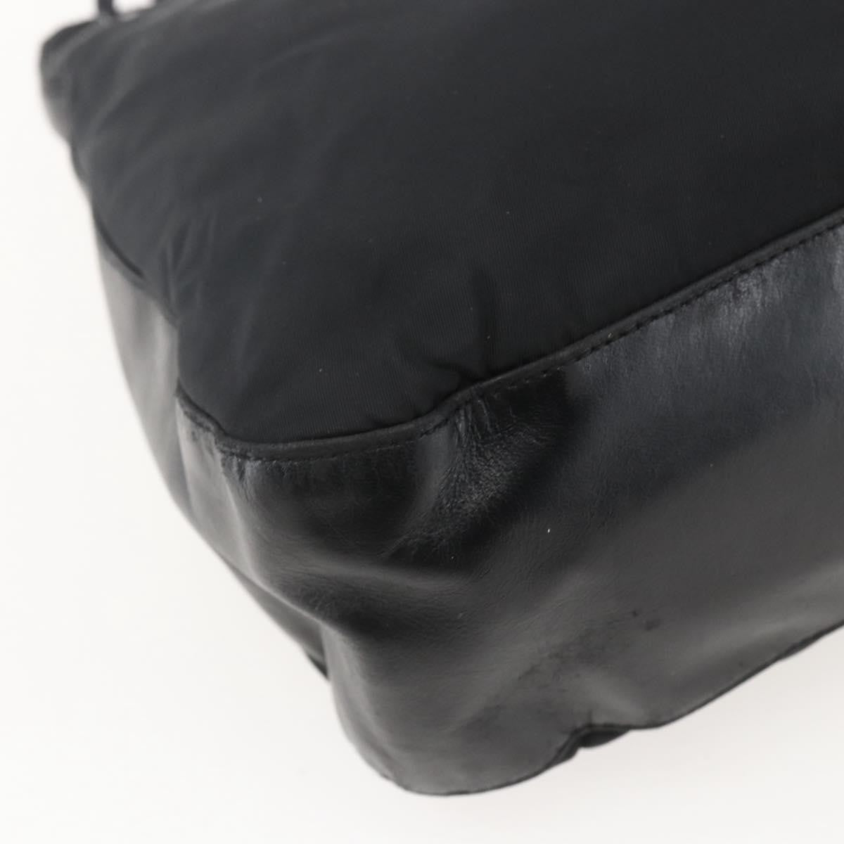 Prada Chain Tessuto Black Nylon Shoulder Bag Bag (Pre-Owned)
