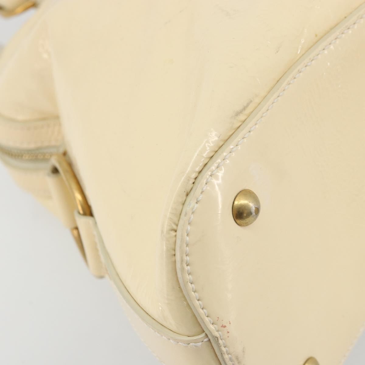 Saint Laurent Muse Shoulder Leather White Patent_Leather Handbag (Pre-Owned)