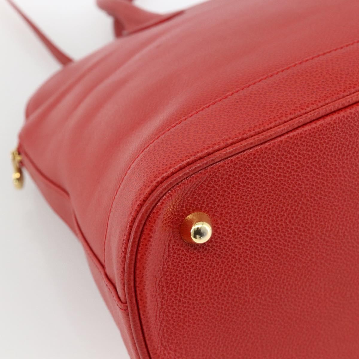 Burberry Vintage Leather Red Leather Handbag (Pre-Owned)