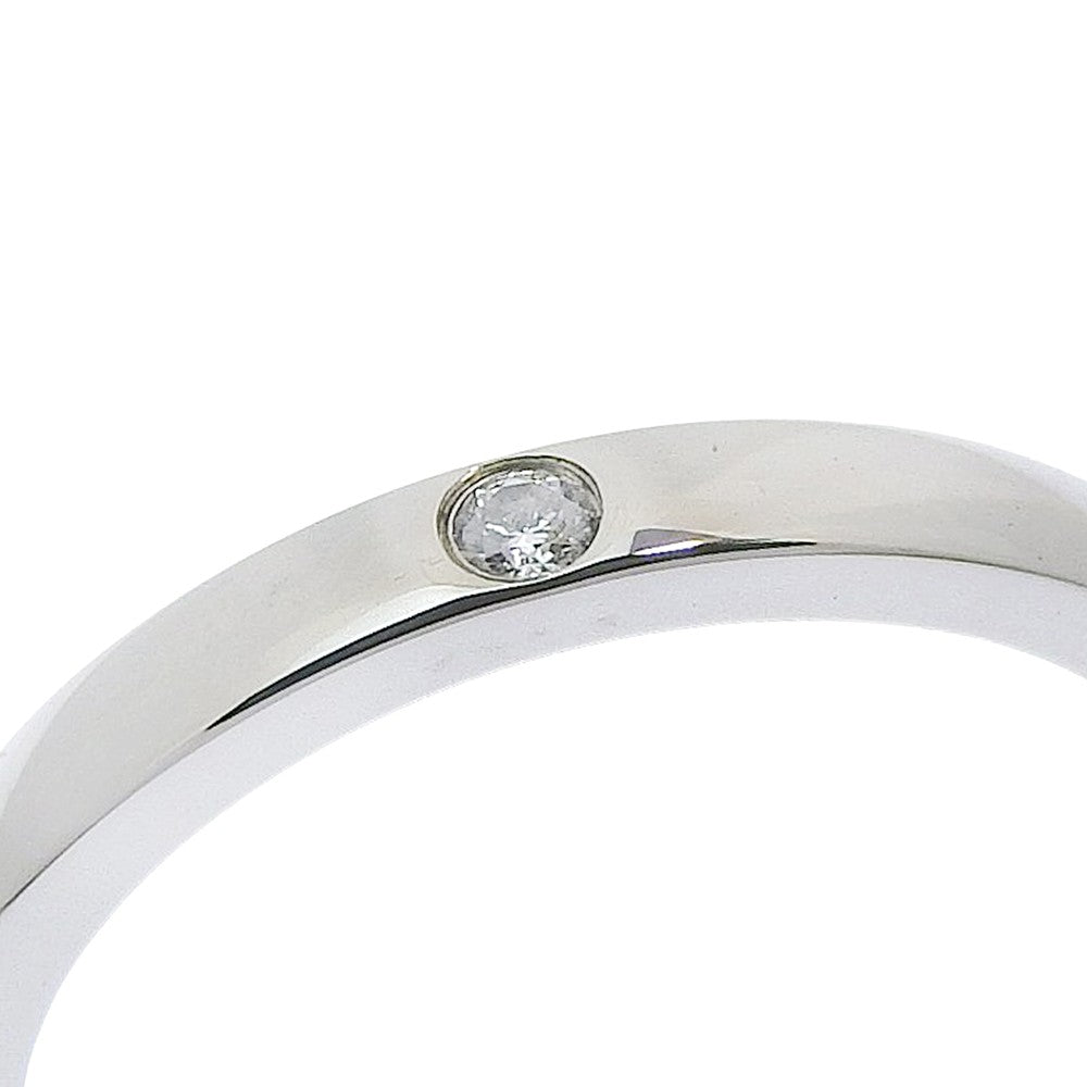 Cartier C De Cartier Wedding Band Platinum With Diamond Silver Platinum Ring Jewelry (Pre-Owned)