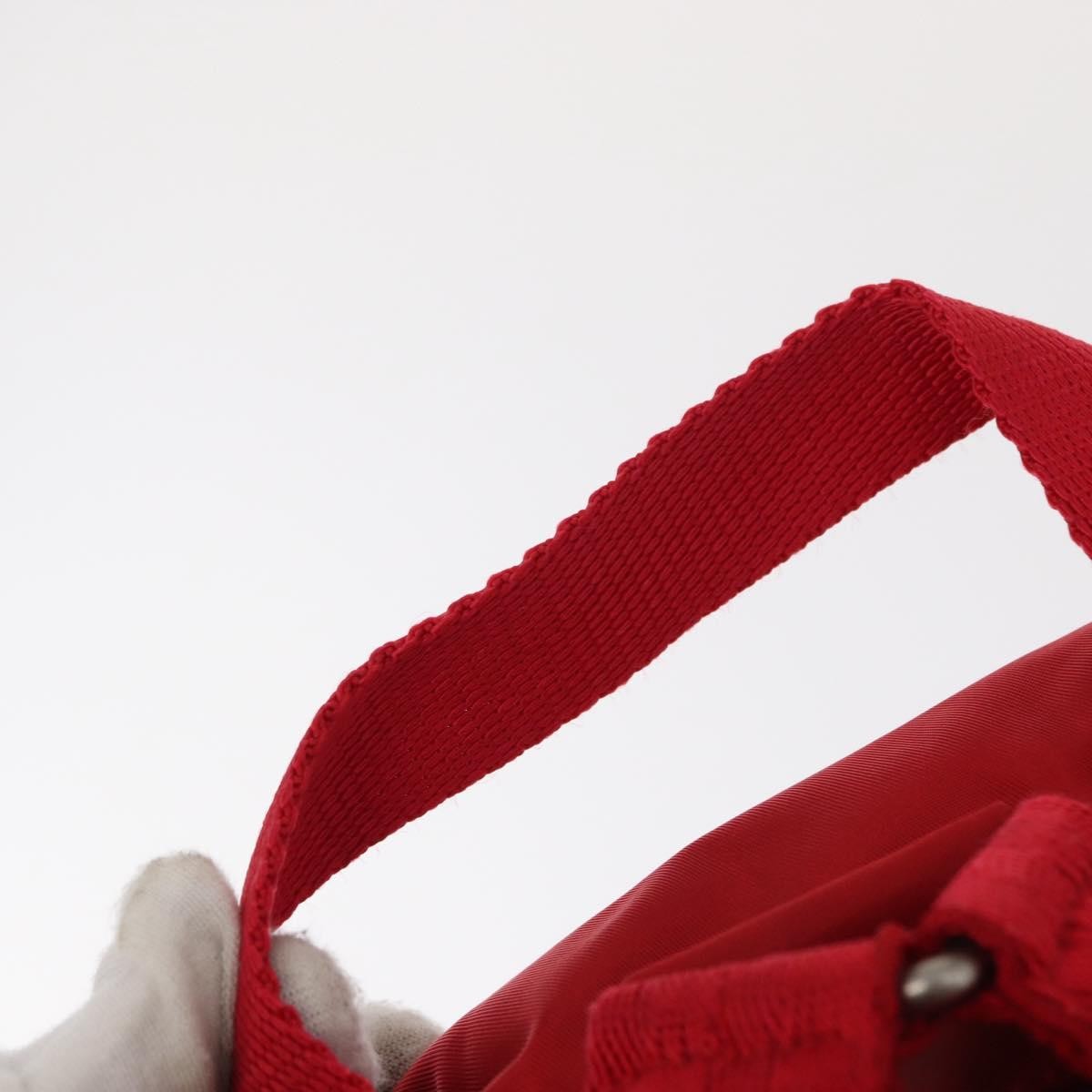 Prada Double Front Pocket Tessuto Red Nylon Backpack Bag (Pre-Owned)