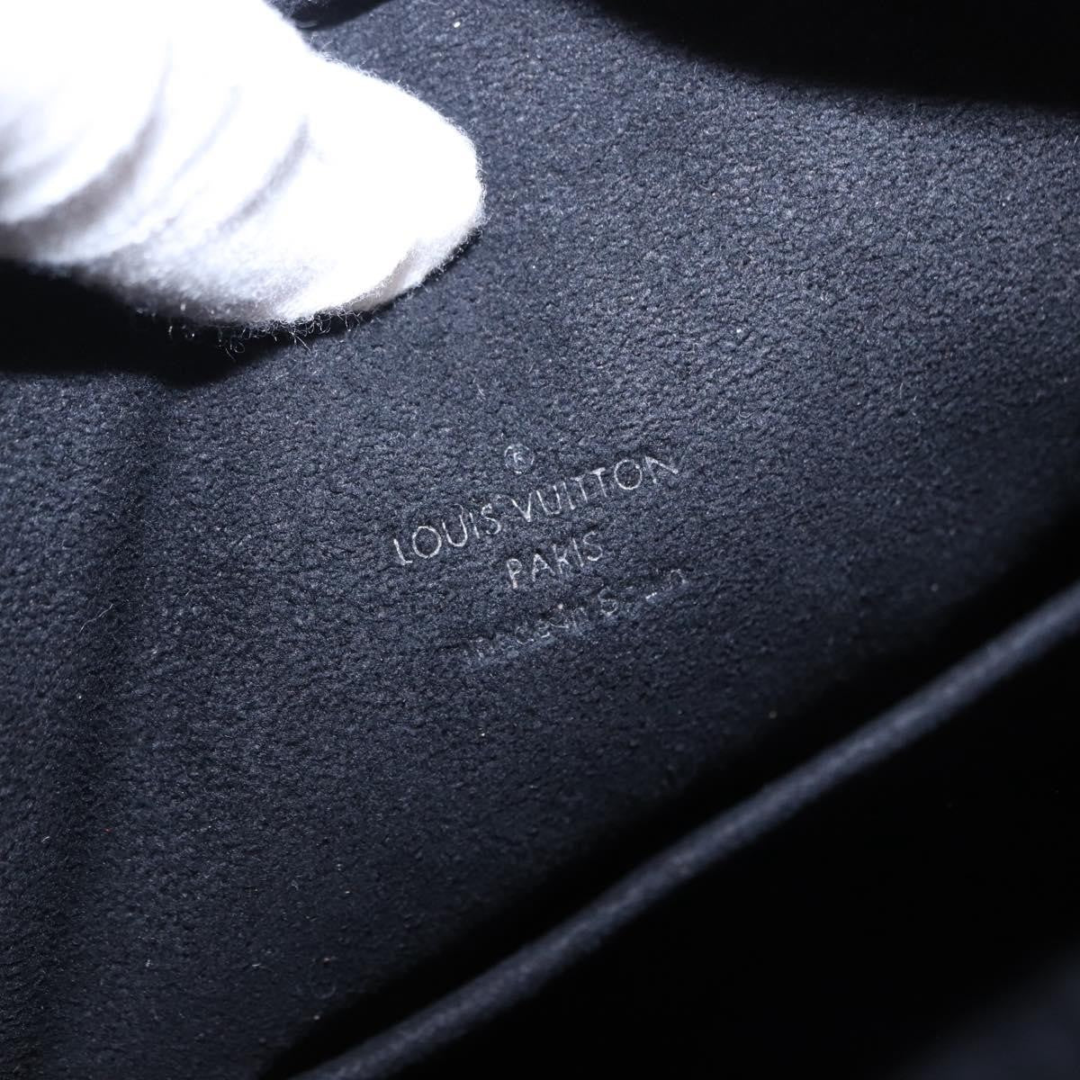 Louis Vuitton Clarkson Messenger Monogram Differ Leather Black Leather Shoulder Bag Bag (Pre-Owned)