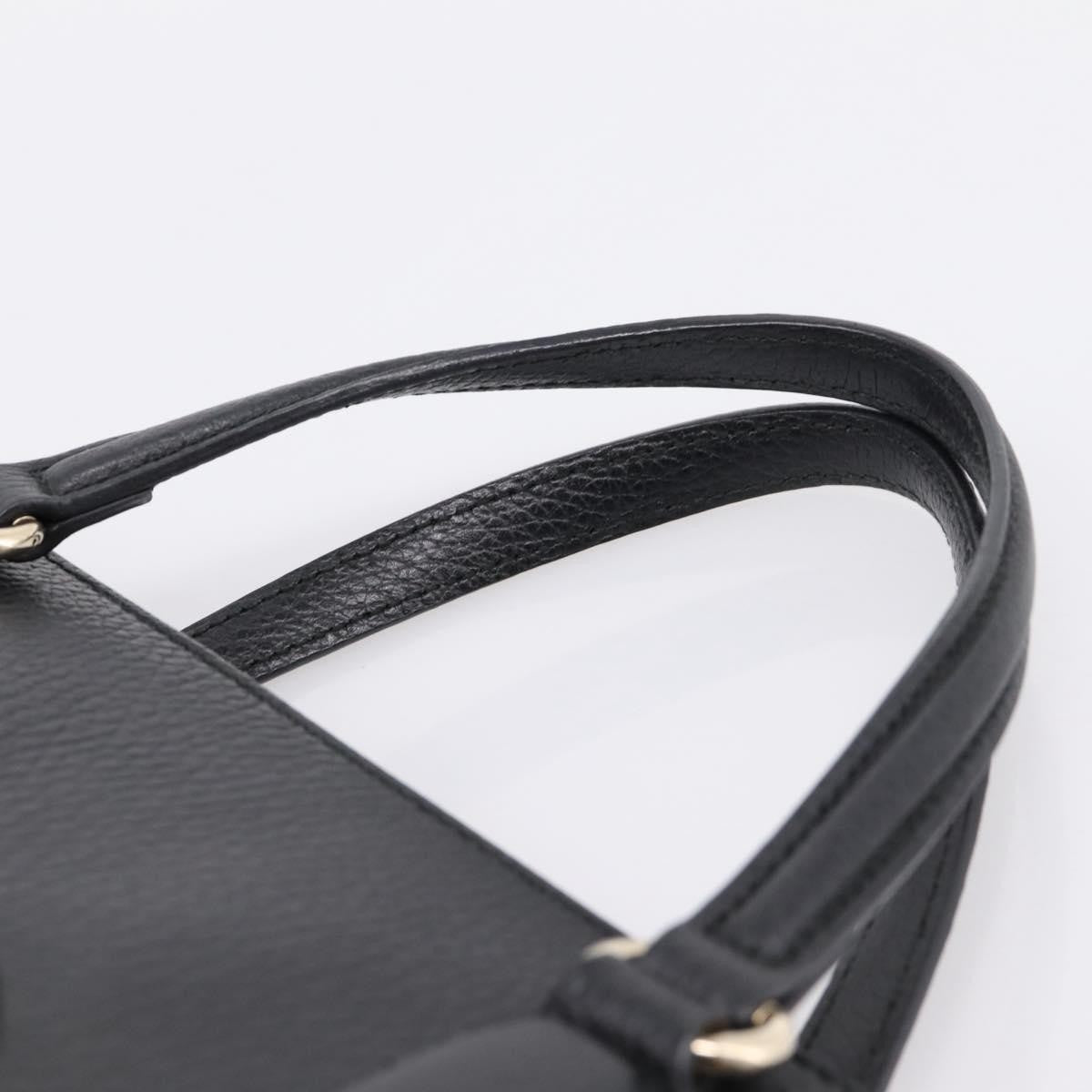 Gucci Soho Convertible Top Handle Satchel Leather Black Leather Handbag (Pre-Owned)
