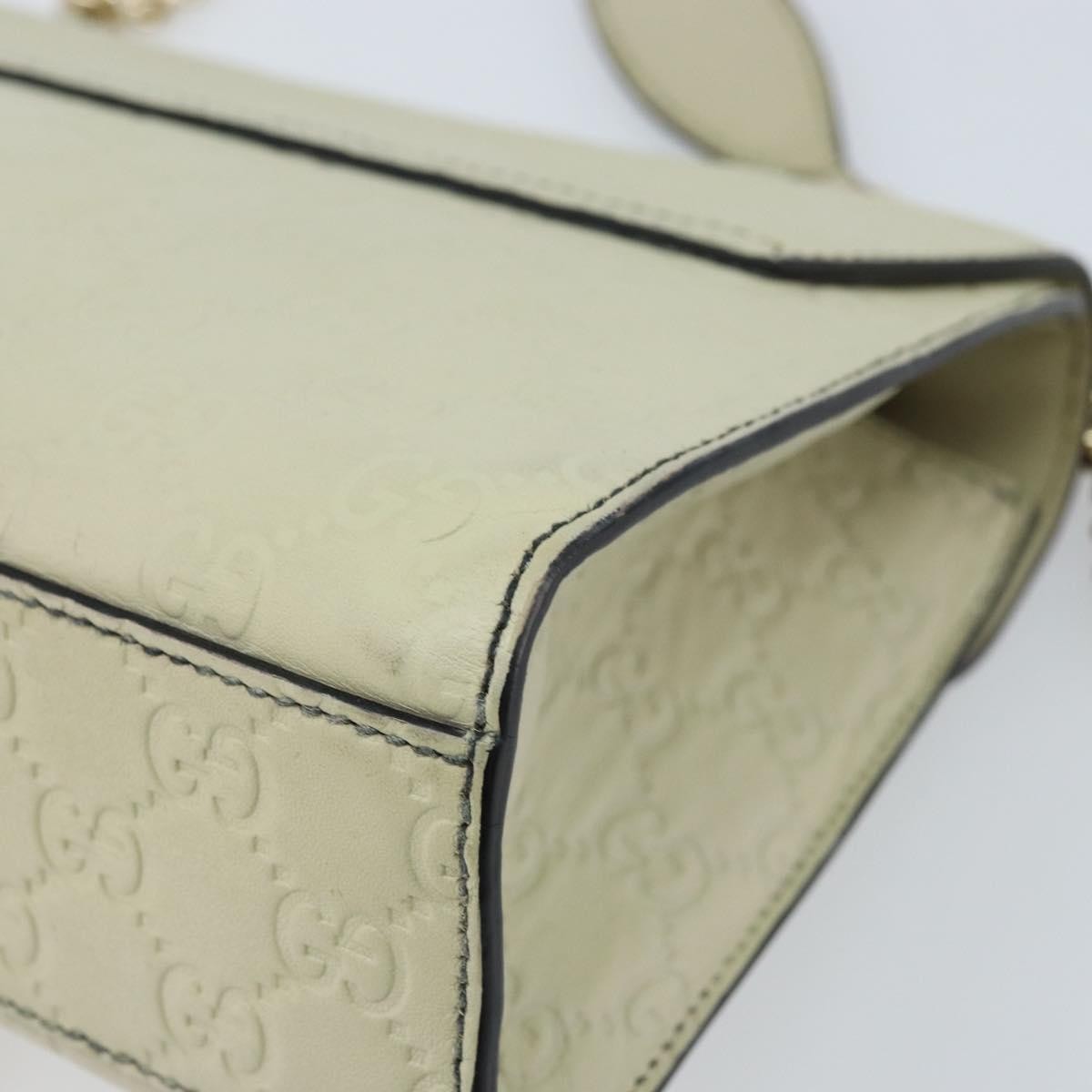 Gucci Emily Chain Flap Guccissima Leather Beige Leather Shoulder Bag Bag (Pre-Owned)