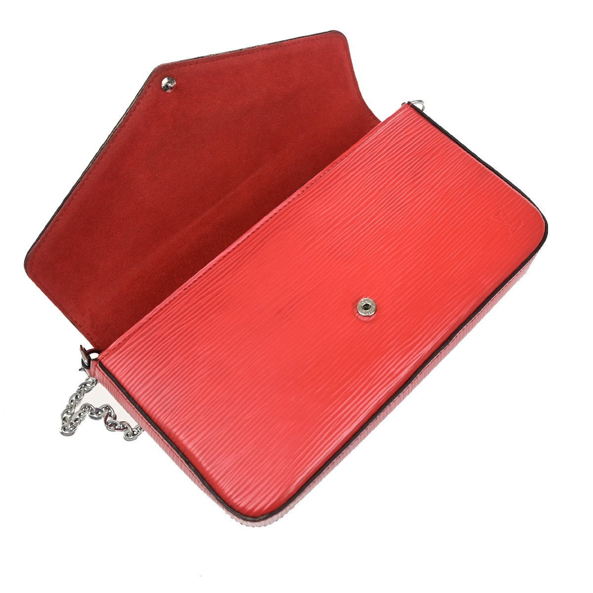 Louis Vuitton Felicie Chain Epi Leather Red Leather Clutche & Pouche Bag (Pre-Owned)