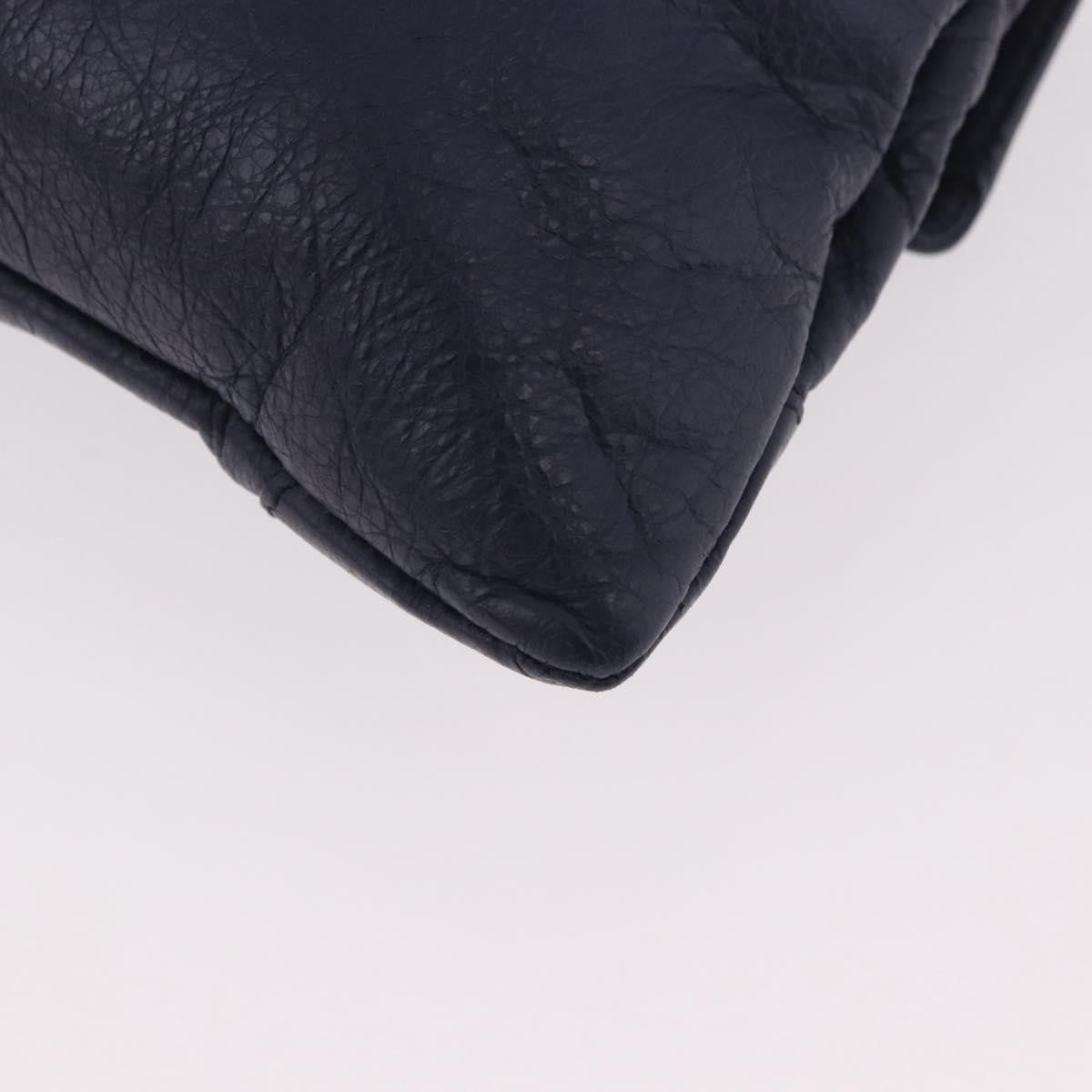 Balenciaga Classic Studs Envelope Strap Clutch Leather Navy Leather Clutche & Pouche Bag (Pre-Owned)