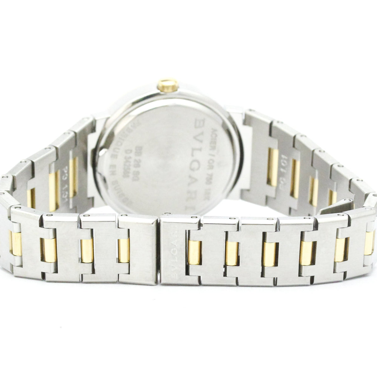 Bvlgari Bvlgari Quartz Stainless Steel And Yellow Gold Watch (Pre-Owned)