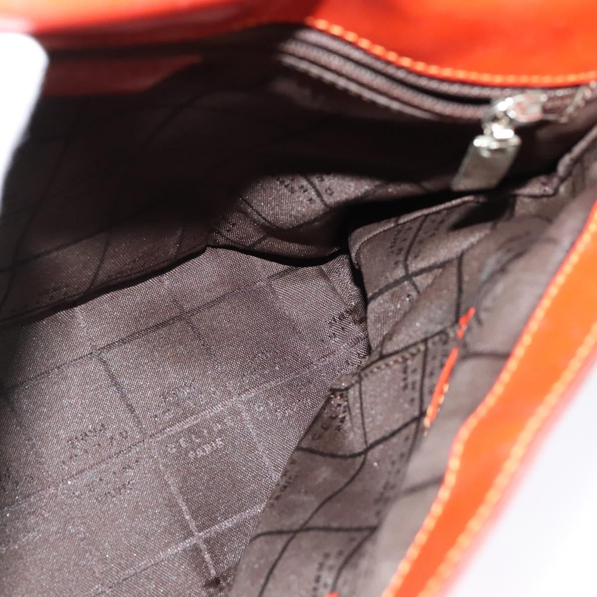 Celine Shoulder Canvas Orange Canvas Shoulder Bag Bag (Pre-Owned)