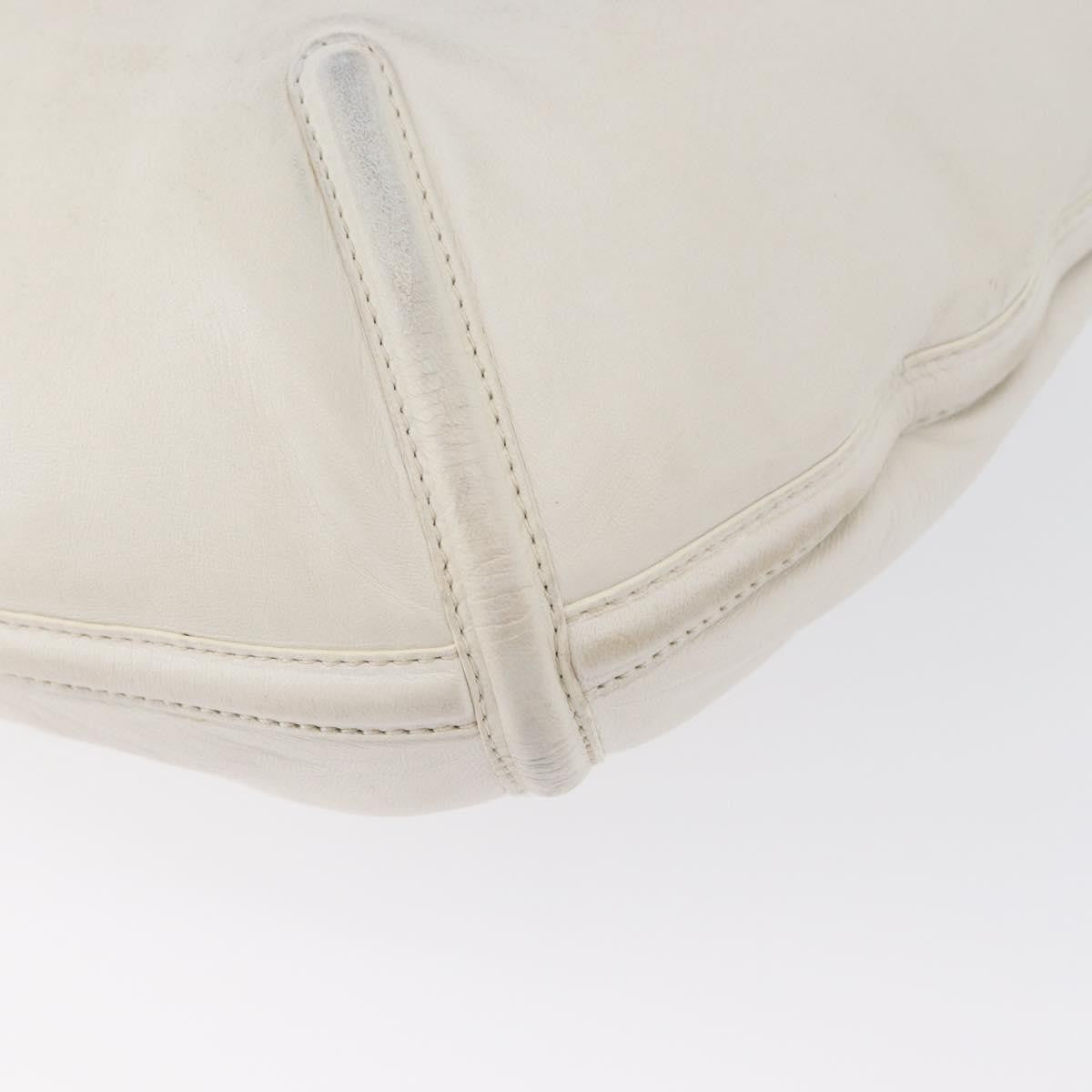 Loewe Anagram Leather White Leather Shoulder Bag Bag (Pre-Owned)
