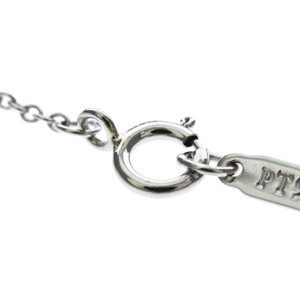 Tiffany & Co. Solitaire Pendant Platinum With Emerald Cut Diamond Silver Platinum Necklace Jewelry (Pre-Owned)