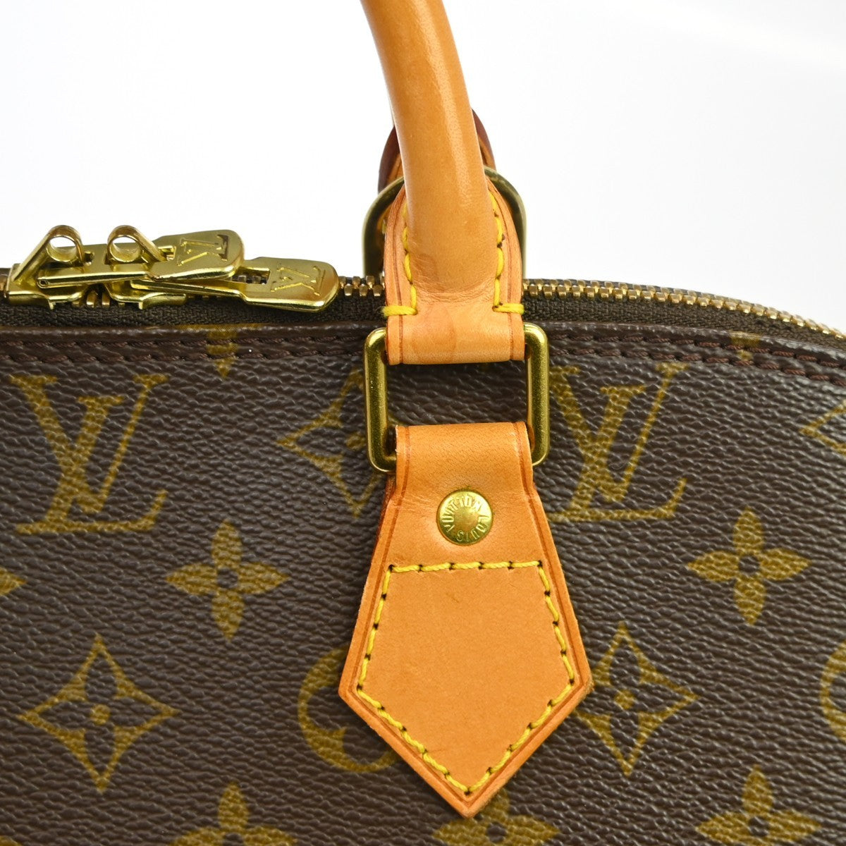 Louis Vuitton Alma Monogram Brown Canvas Handbag (Pre-Owned)