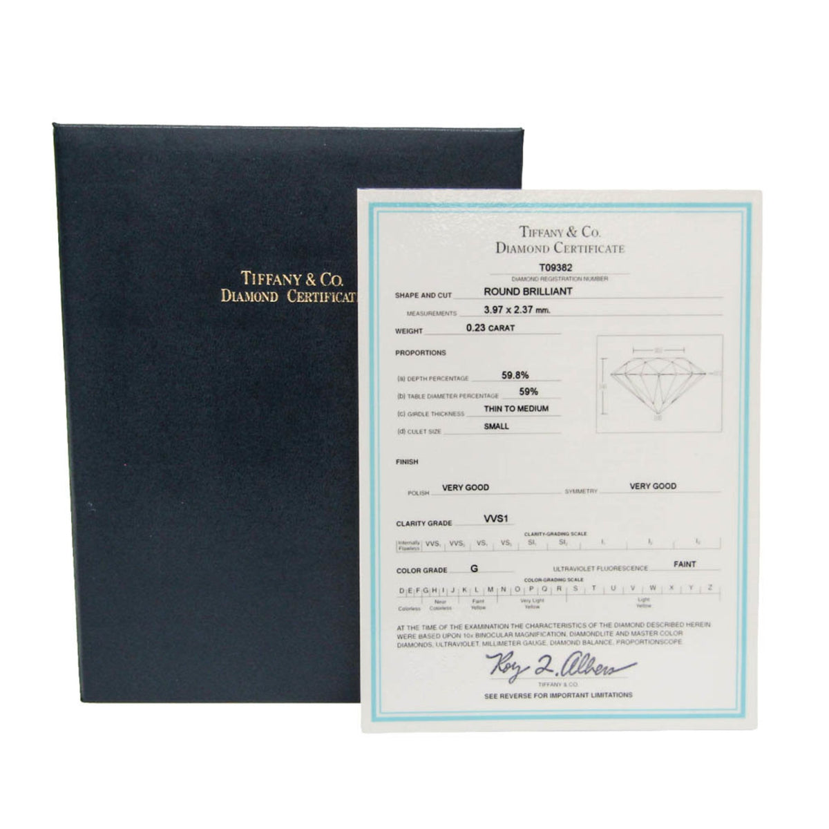 Tiffany & Co. Tiffany Setting Solitaire Platinum With Rbc Diamond G/Vvs2 Silver Platinum Ring Jewelry (Pre-Owned)