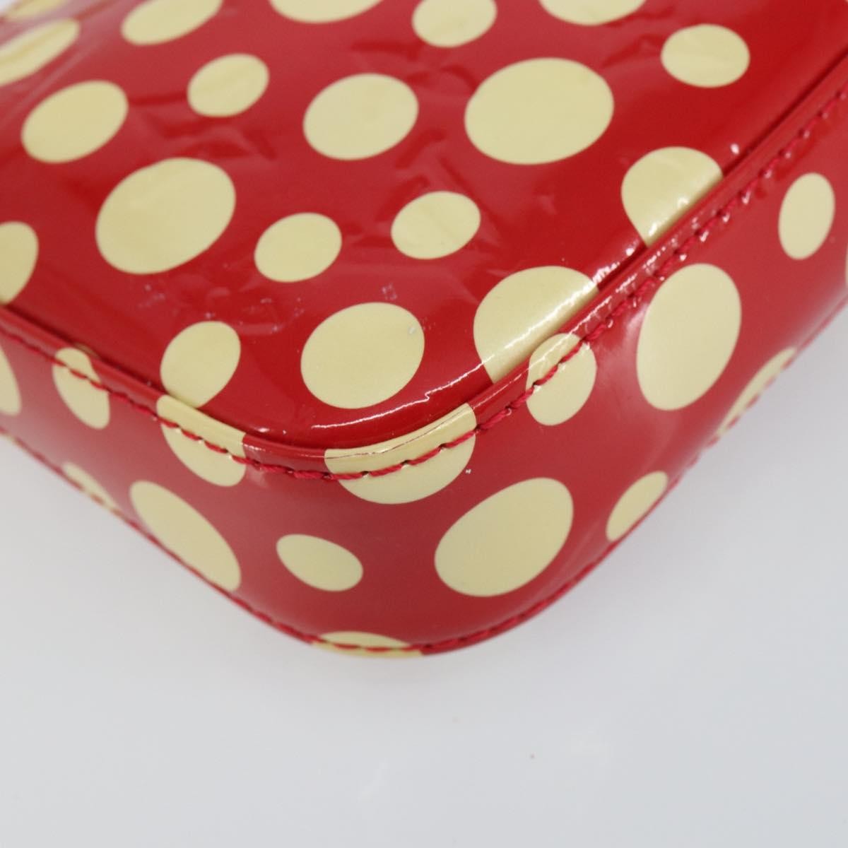 Louis Vuitton Pochette Accessoires Yayoi Kusama Painted Dots Monogram Vernis Red Patent_Leather Clutche & Pouche Bag (Pre-Owned)