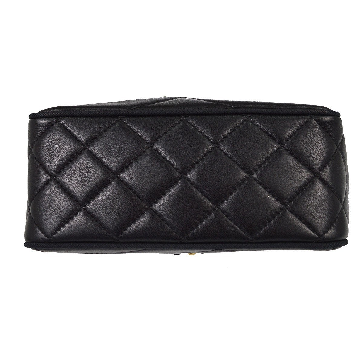 Chanel Pagoda Flap Quilted Lambskin Black Leather Handbag (Pre-Owned)