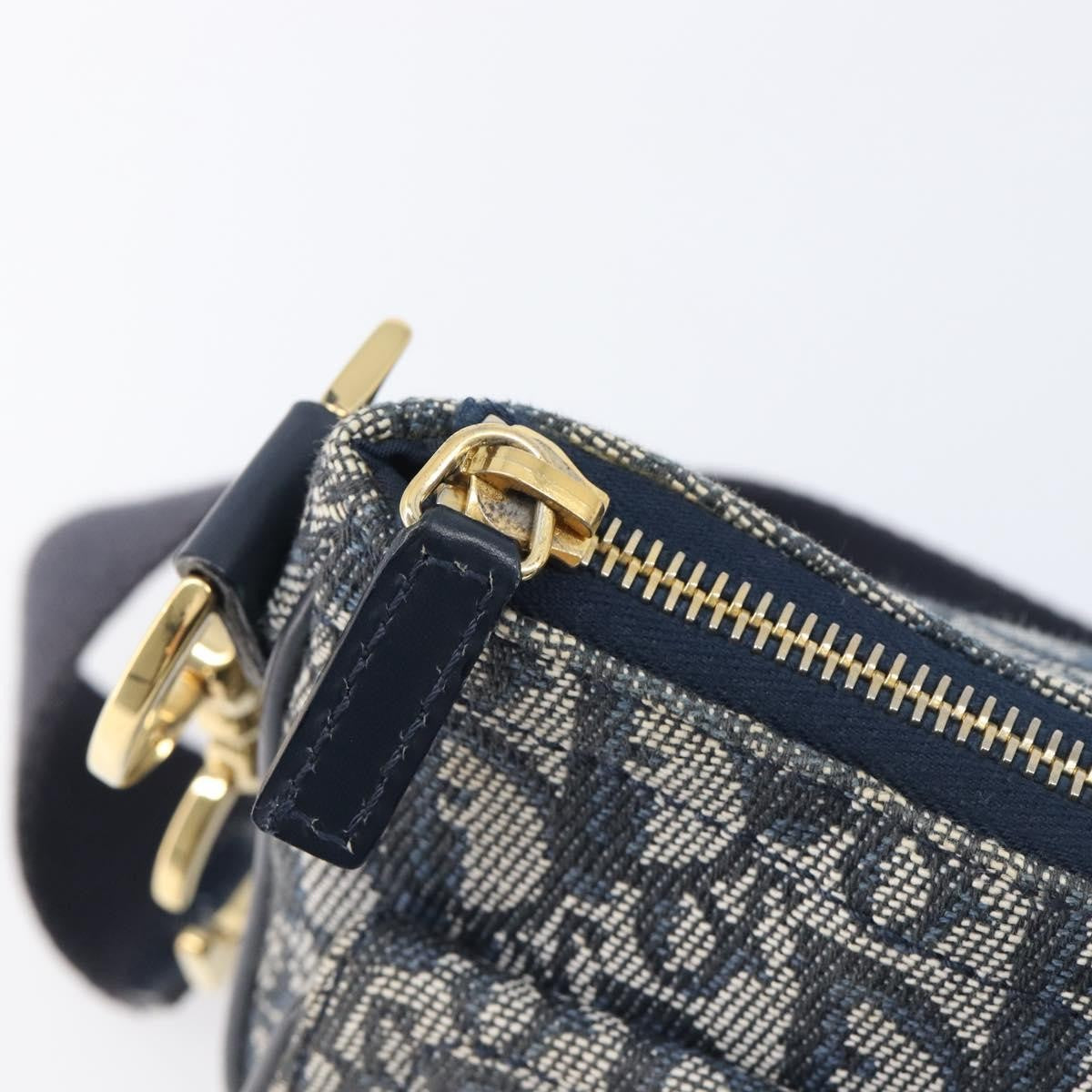 Christian Dior Saddle Messenger Oblique Canvas Navy Canvas Clutche & Pouche Bag (Pre-Owned)