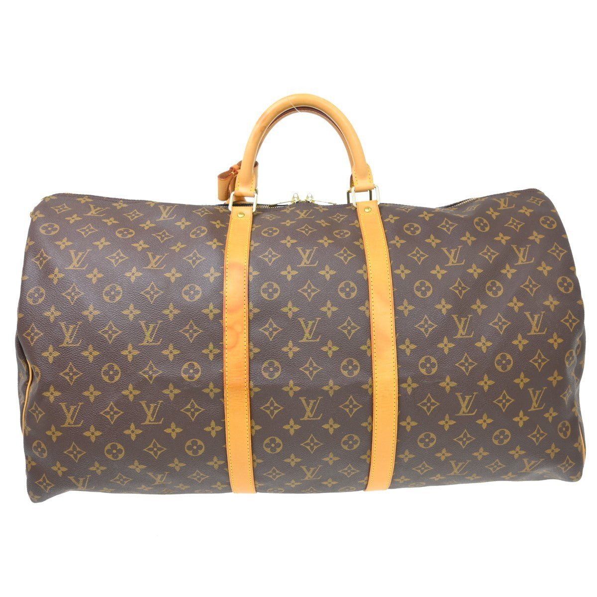 Louis Vuitton Keepall Bandouliere Monogram Canvas Brown Canvas Travel Bag Bag (Pre-Owned)